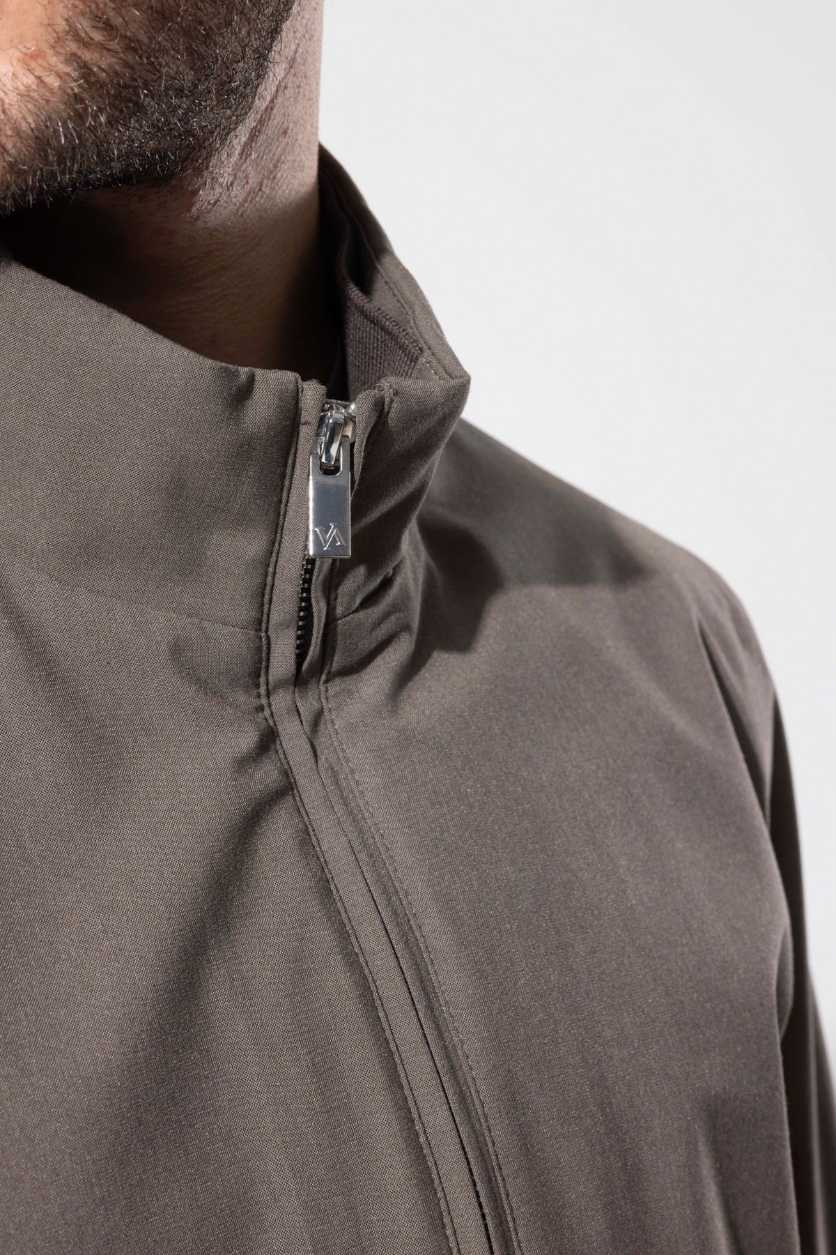 Stand-Collar Zippered Modern Men's Jacket