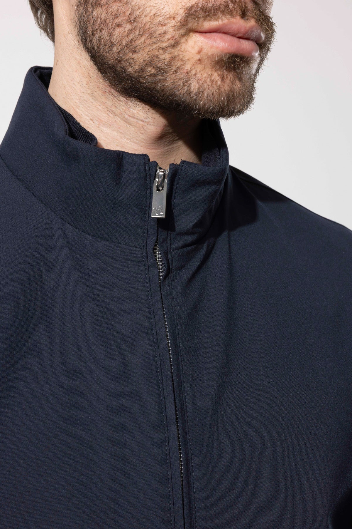 Stand-Collar Zippered Modern Men's Jacket
