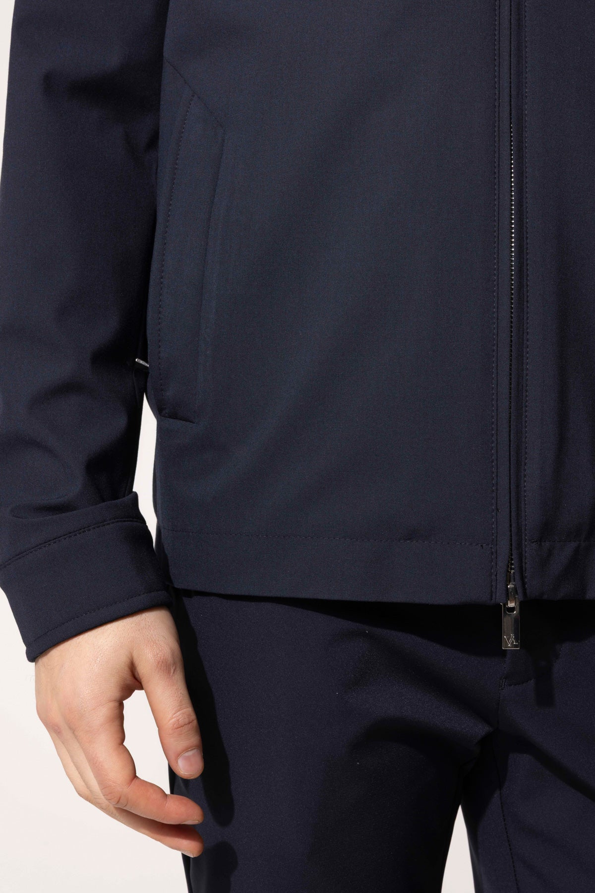 Stand-Collar Zippered Modern Men's Jacket