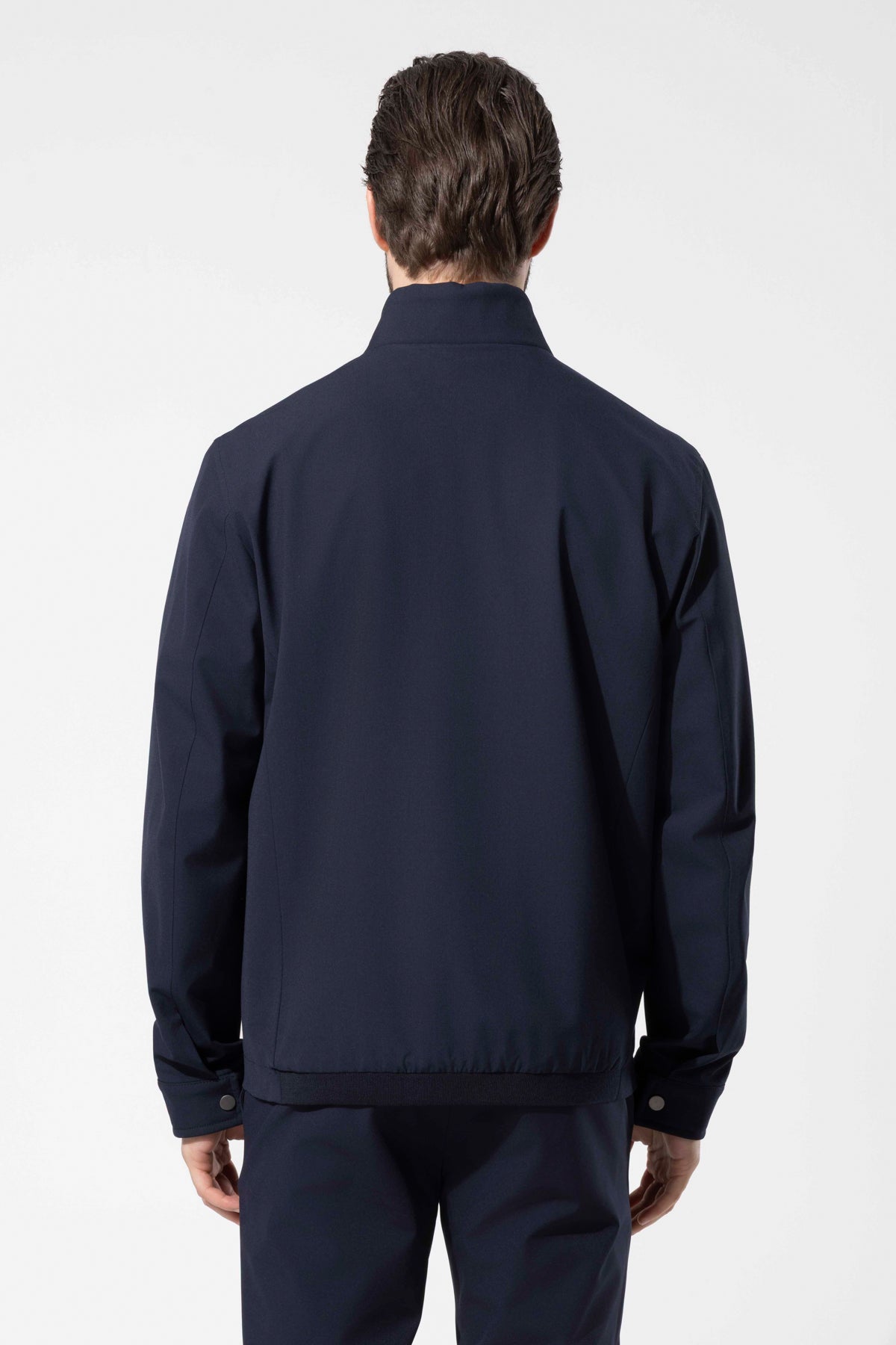 Stand-Collar Zippered Modern Men's Jacket