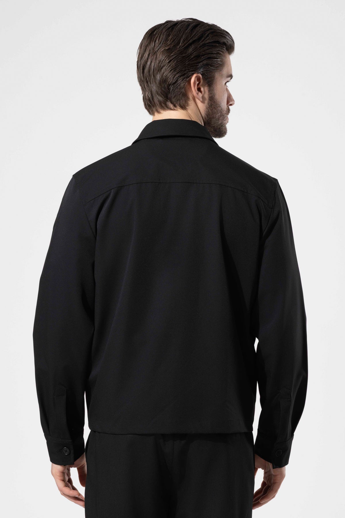 Men's Zip-Up Jacket with Pocket Details