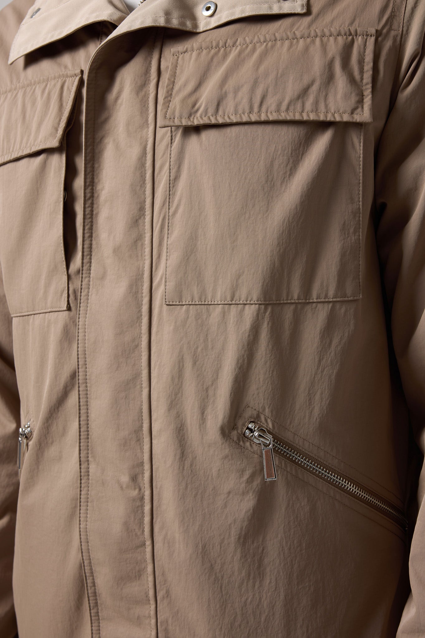 Kapüşonlu Cep Detaylı Ceket - CKT-5042-BEIGE-S - CKT-5042-BEIGE-S_12
