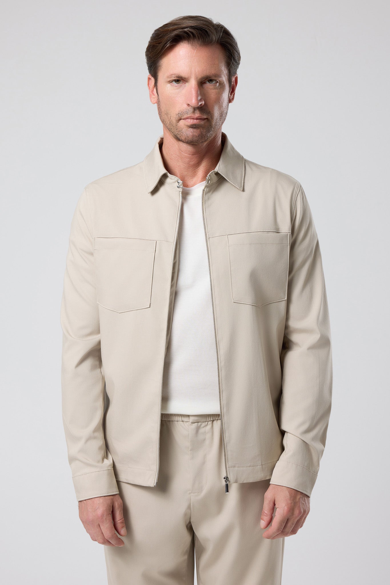 Fermuarlı Gömlek Ceket - CKT-5049-BEIGE-S - CKT-5049-BEIGE-S_2