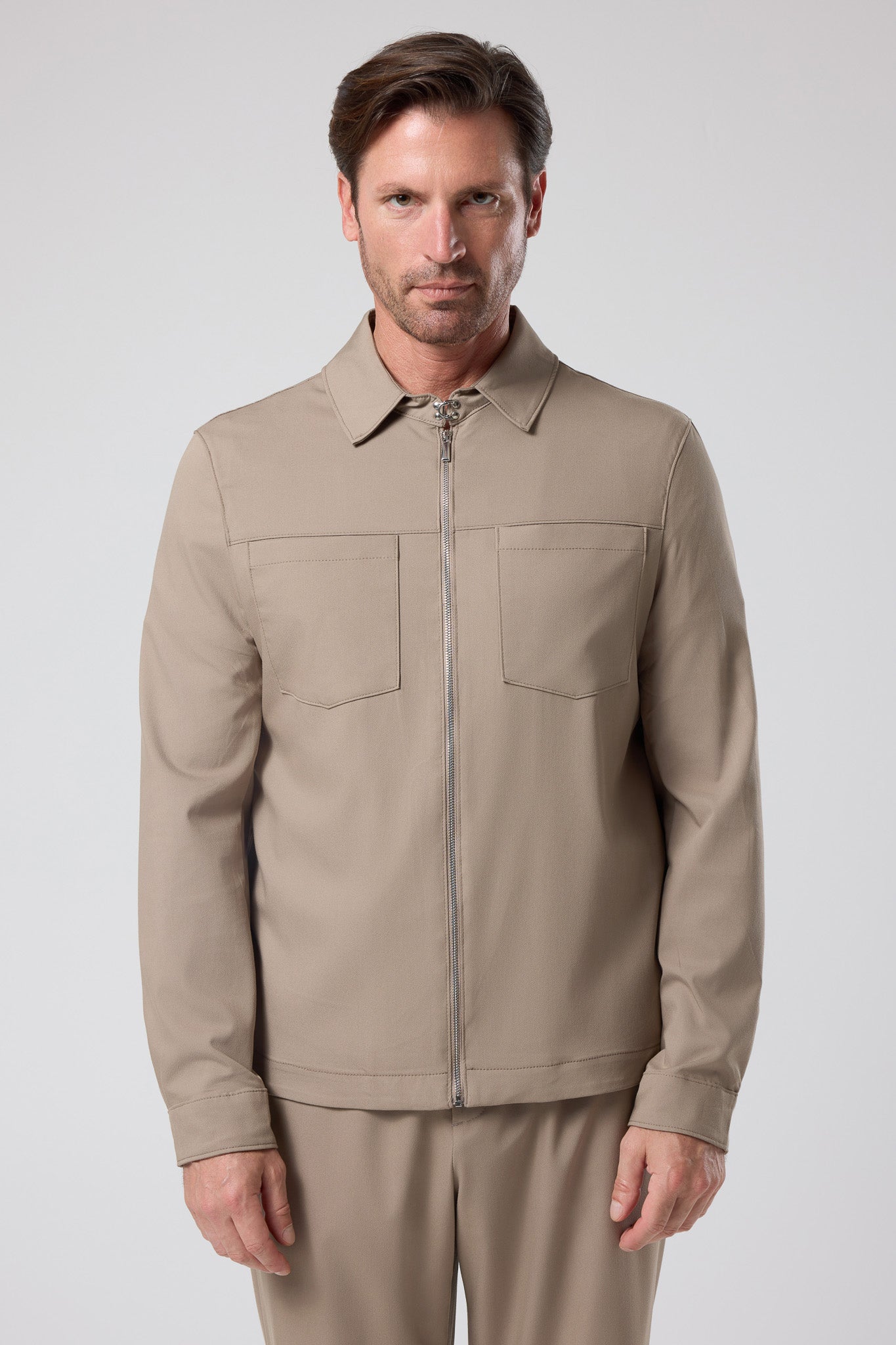 Fermuarlı Gömlek Ceket - CKT-5049-BEIGE-S - CKT-5049-BEIGE-S_32