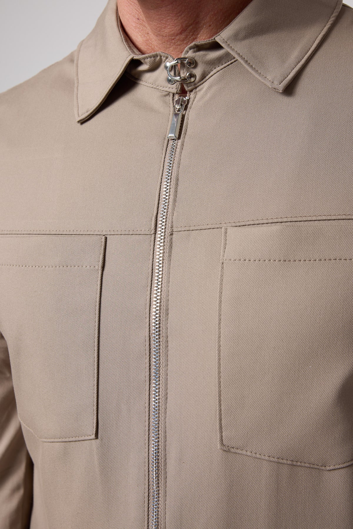Fermuarlı Gömlek Ceket - CKT-5049-BEIGE-S - CKT-5049-BEIGE-S_35