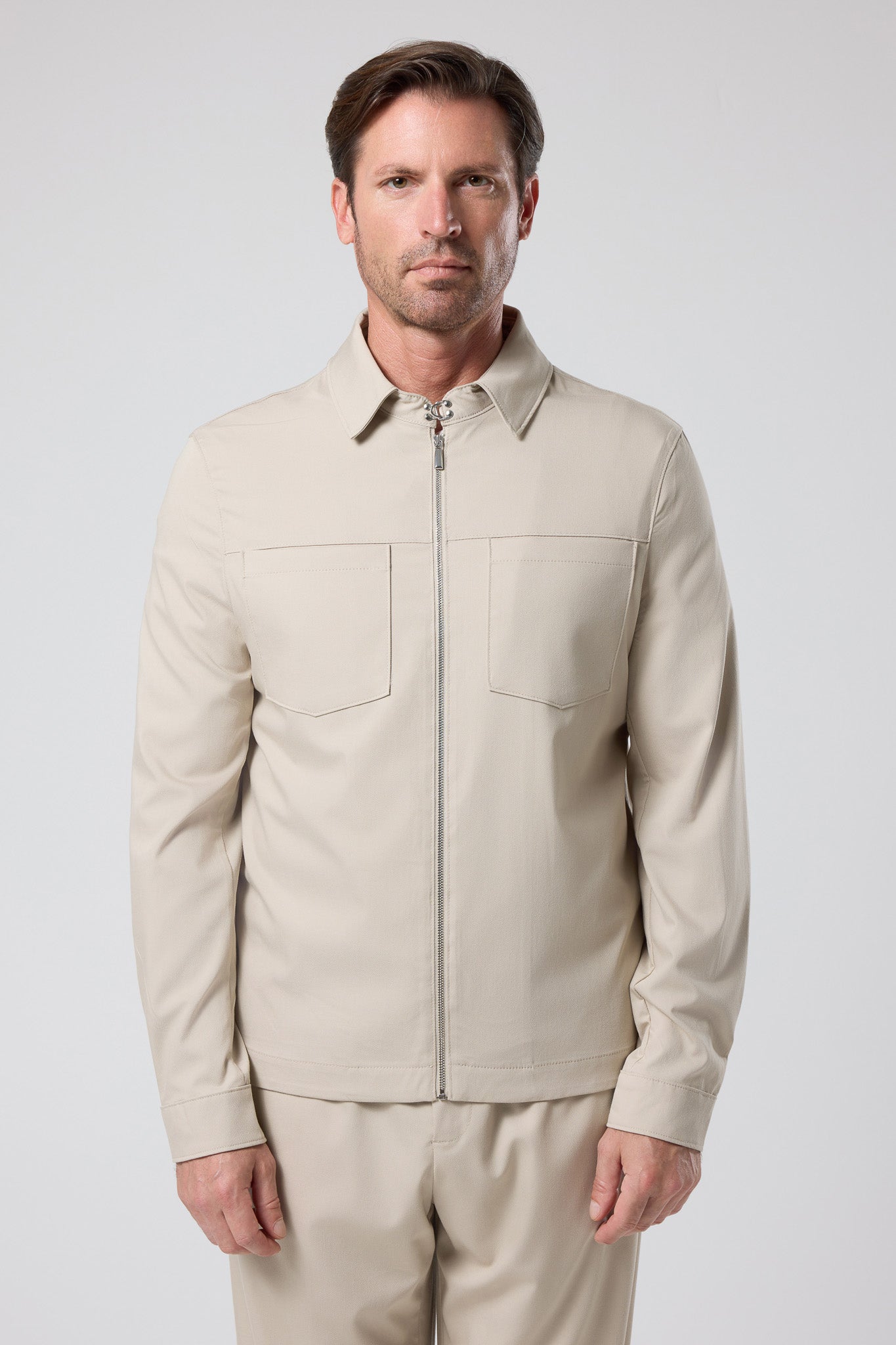 Fermuarlı Gömlek Ceket - CKT-5049-BEIGE-S - CKT-5049-BEIGE-S_5