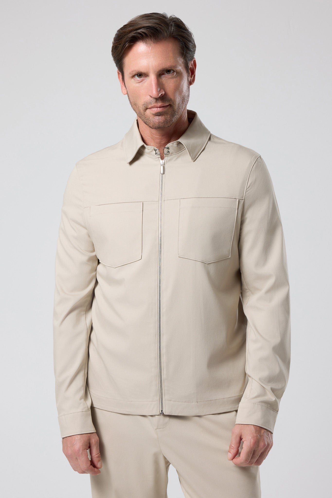 Fermuarlı Gömlek Ceket - CKT-5049-BEIGE-S - CKT-5049-BEIGE-S_7