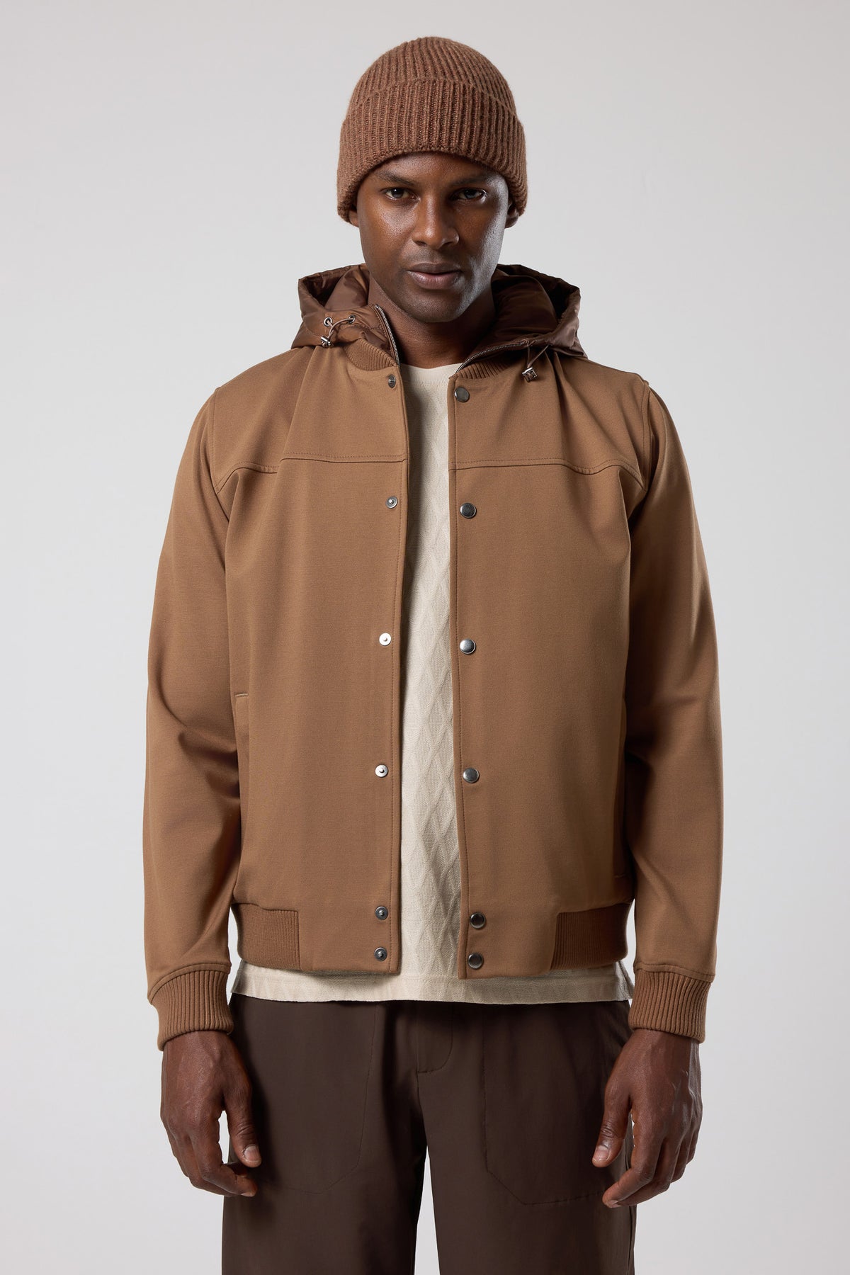 Kapüşonlu Düğmeli Ceket - CKT-5050-BEIGE-S - CKT-5050-BEIGE-S_11