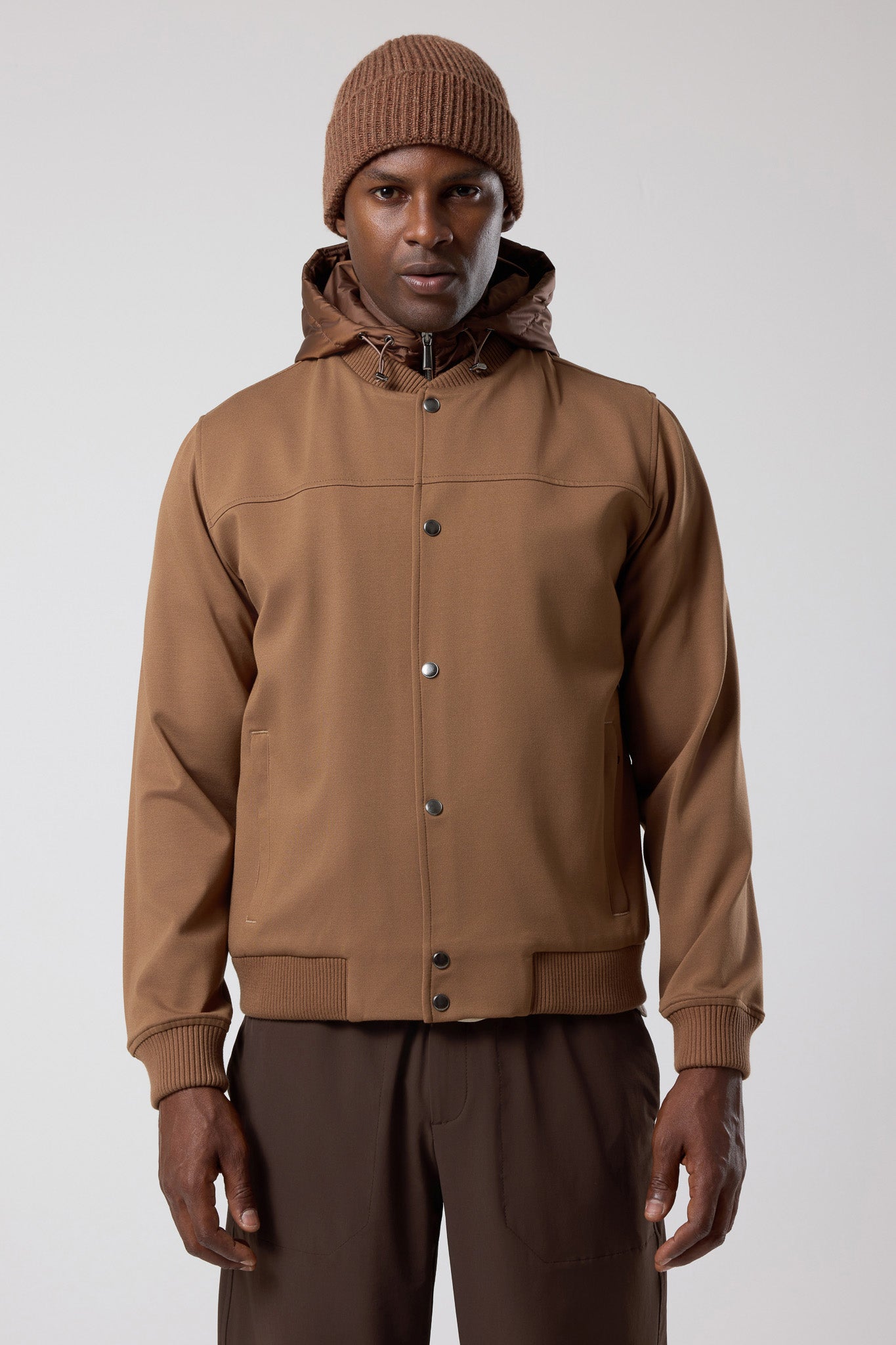 Kapüşonlu Düğmeli Ceket - CKT-5050-BEIGE-S - CKT-5050-BEIGE-S_15