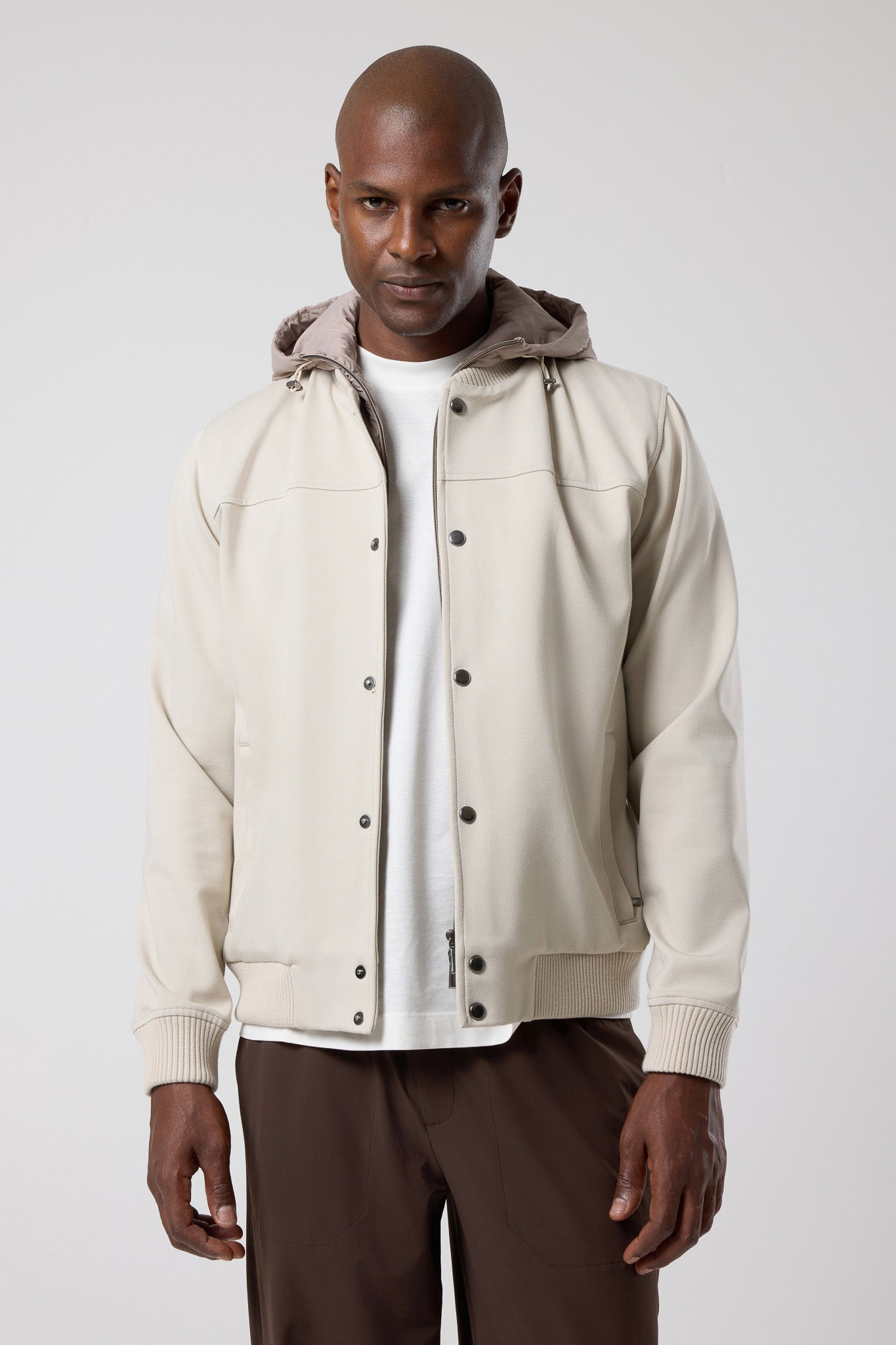Kapüşonlu Düğmeli Ceket - CKT-5050-BEIGE-S - CKT-5050-BEIGE-S_2