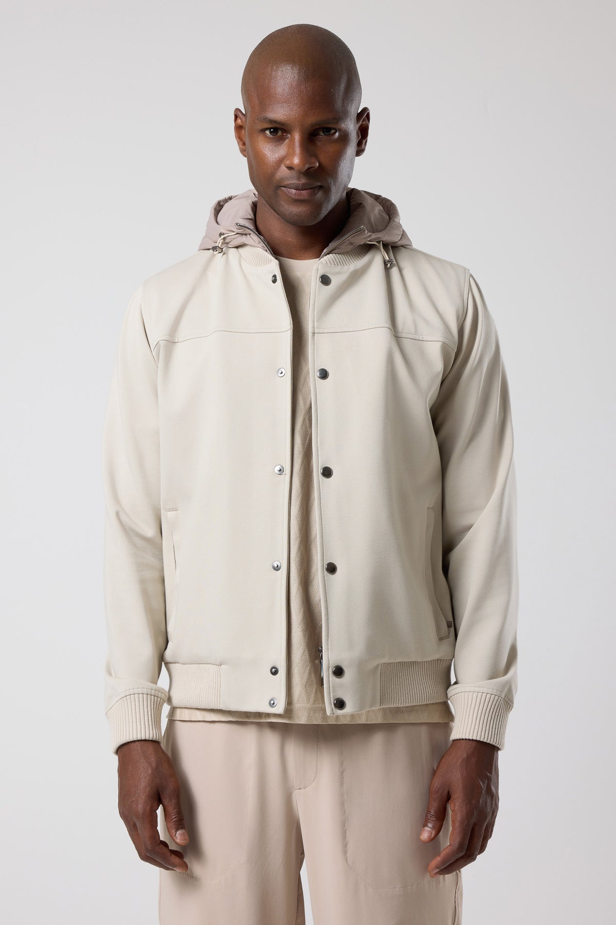 Kapüşonlu Düğmeli Ceket - CKT-5050-BEIGE-S - CKT-5050-BEIGE-S_45