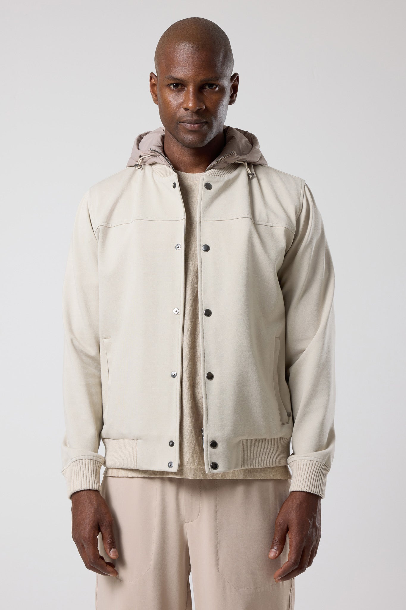 Kapüşonlu Düğmeli Ceket - CKT-5050-BEIGE-S - CKT-5050-BEIGE-S_46