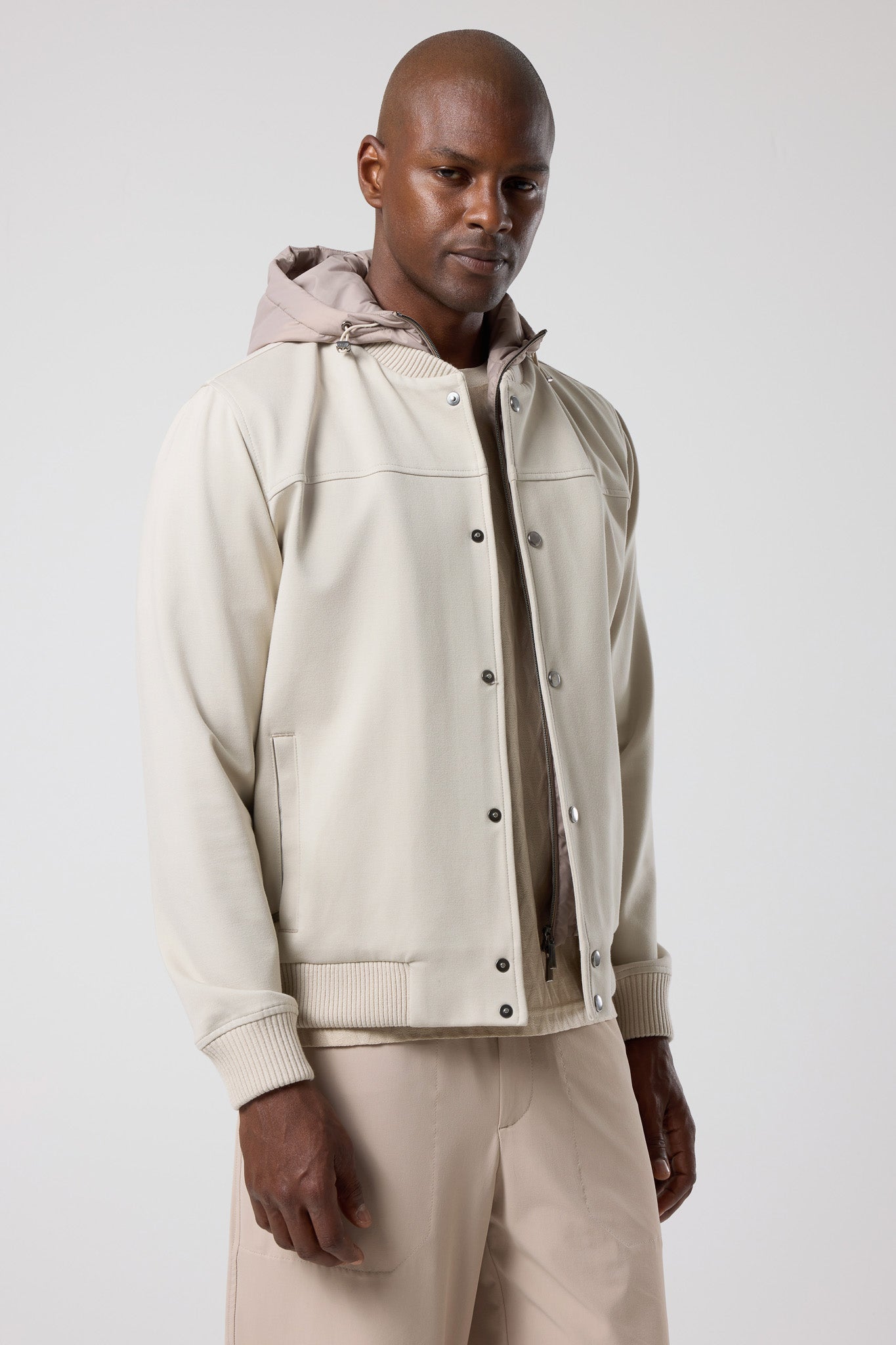 Kapüşonlu Düğmeli Ceket - CKT-5050-BEIGE-S - CKT-5050-BEIGE-S_47