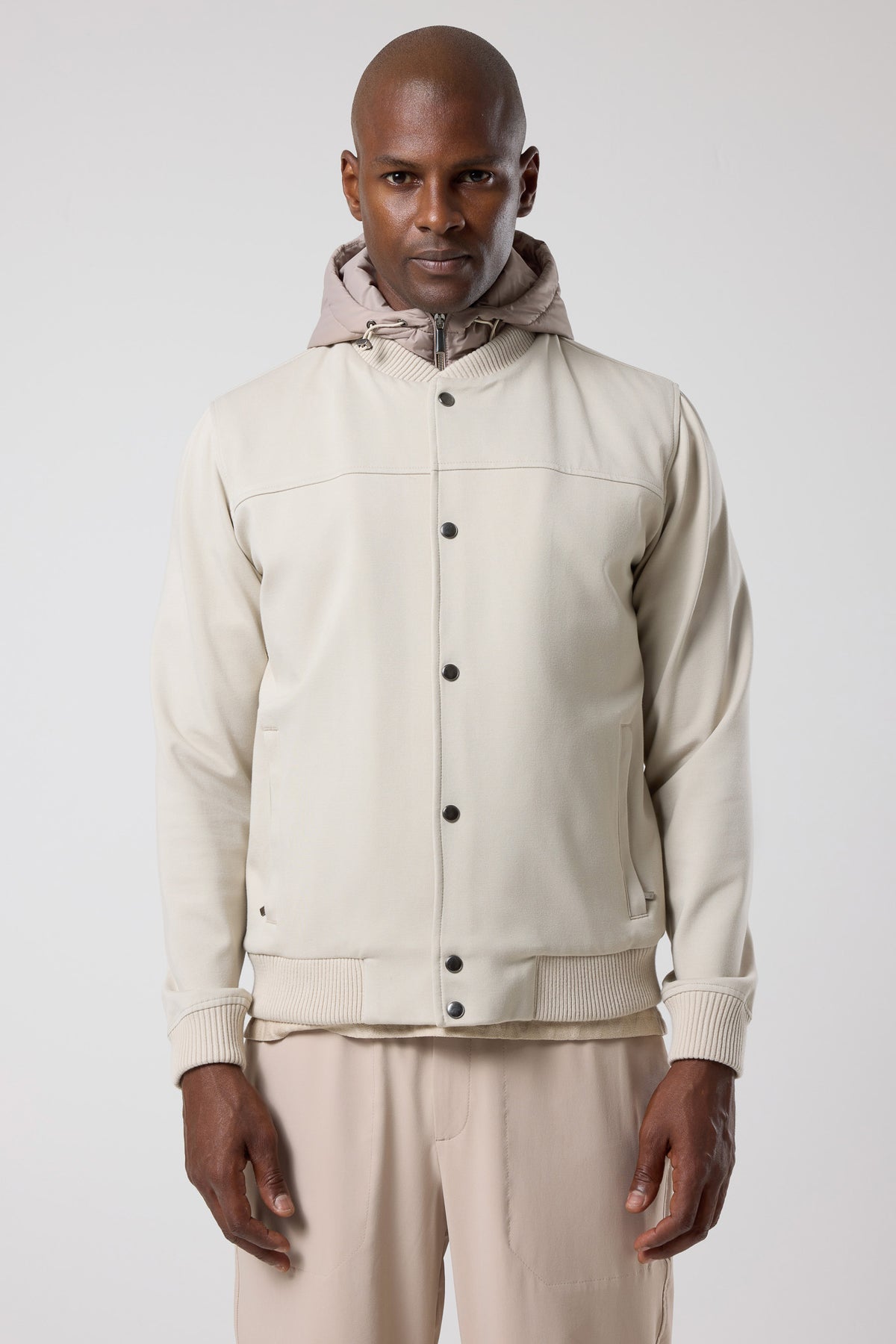 Kapüşonlu Düğmeli Ceket - CKT-5050-BEIGE-S - CKT-5050-BEIGE-S_50