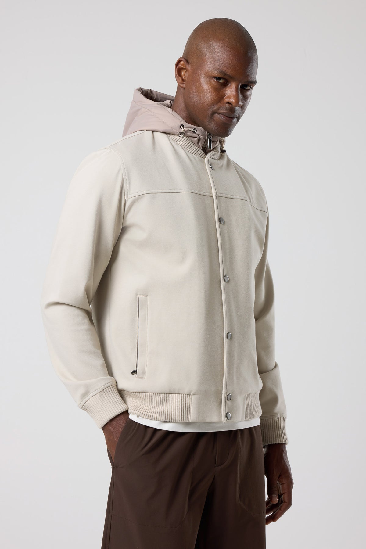 Kapüşonlu Düğmeli Ceket - CKT-5050-BEIGE-S - CKT-5050-BEIGE-S_70