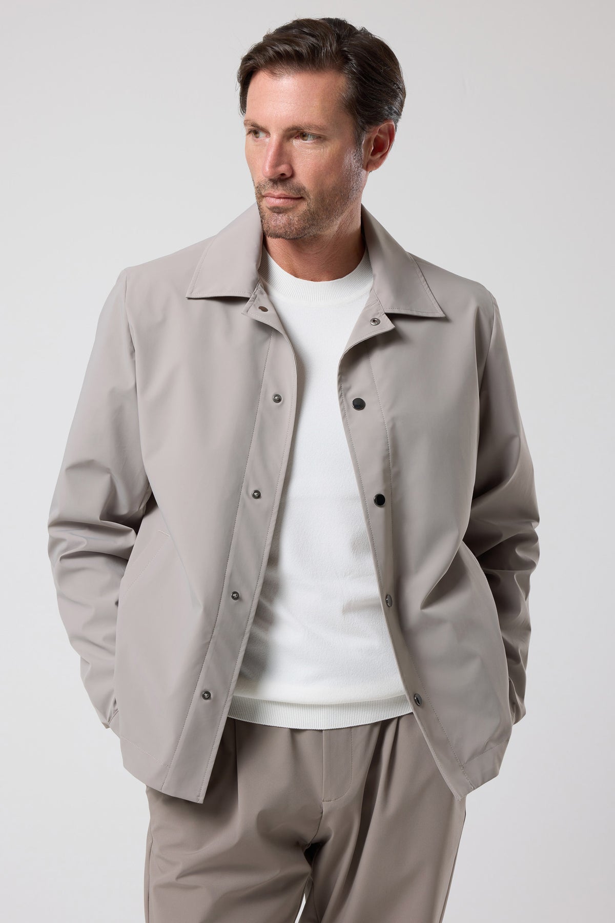 Minimal Kesim Düğmeli Ceket - CKT-5051-BEIGE-S - CKT-5051-BEIGE-S_1