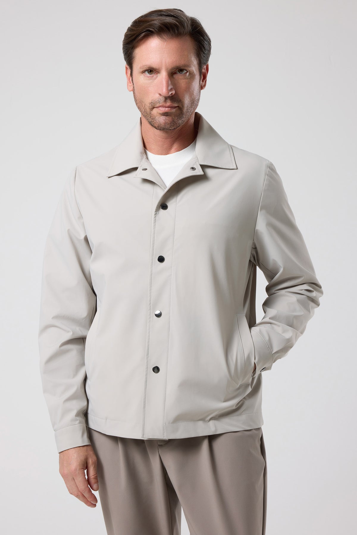 Minimal Kesim Düğmeli Ceket - CKT-5051-BEIGE-S - CKT-5051-BEIGE-S_2