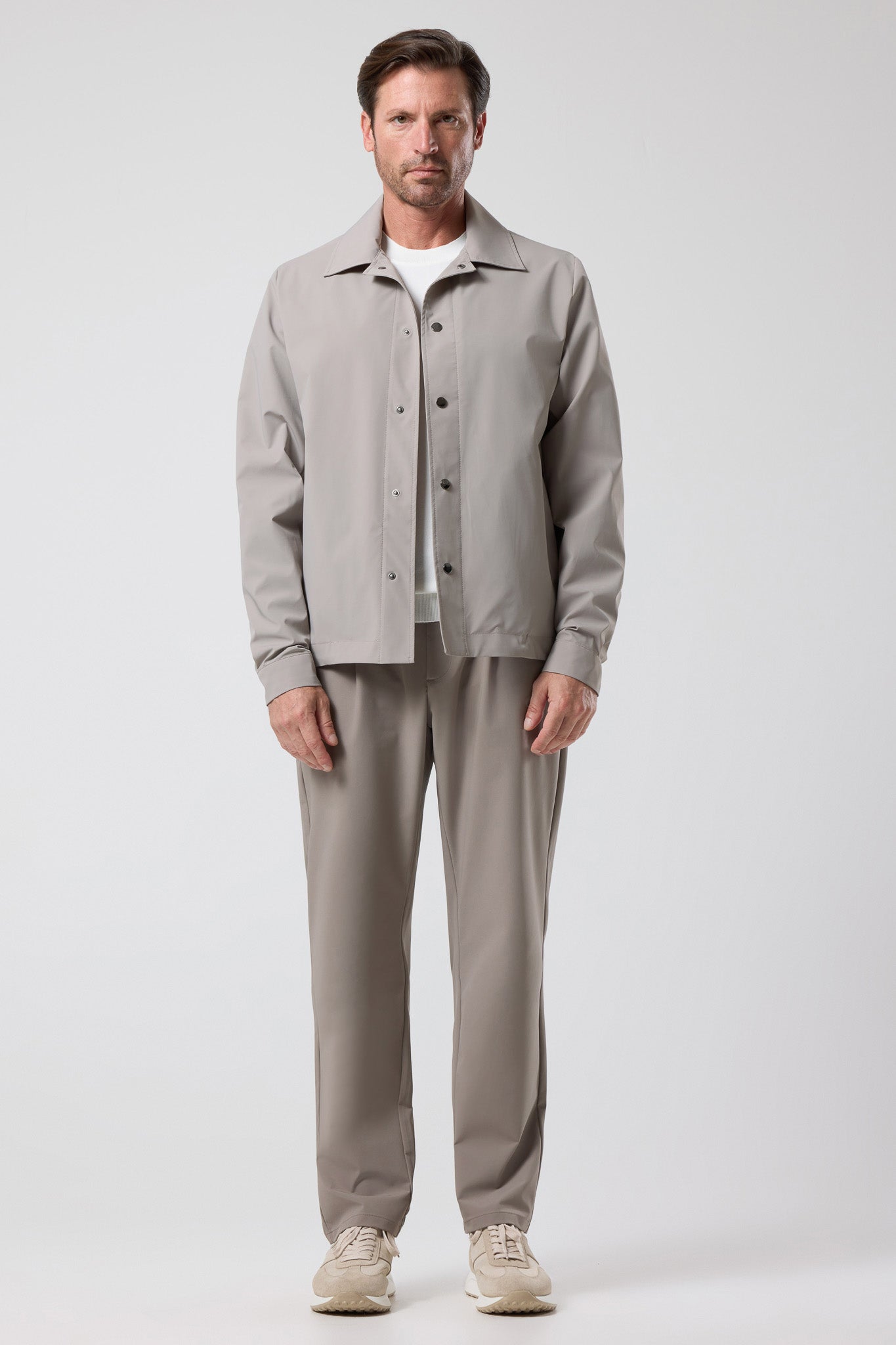 Minimal Kesim Düğmeli Ceket - CKT-5051-BEIGE-S