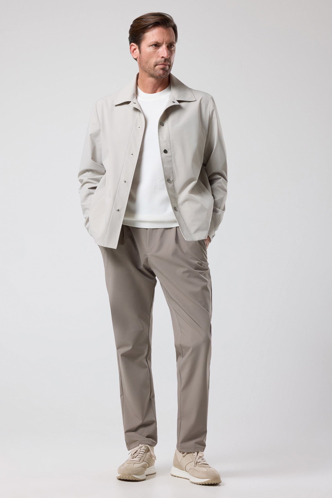 Minimal Kesim Düğmeli Ceket - CKT-5051-BEIGE-S - CKT-5051-BEIGE-S_6