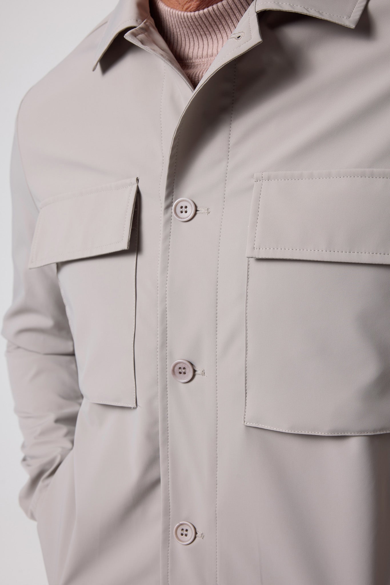Çift Cepli Gömlek Ceket - CKT-5052-BEIGE-S - CKT-5052-BEIGE-S_5