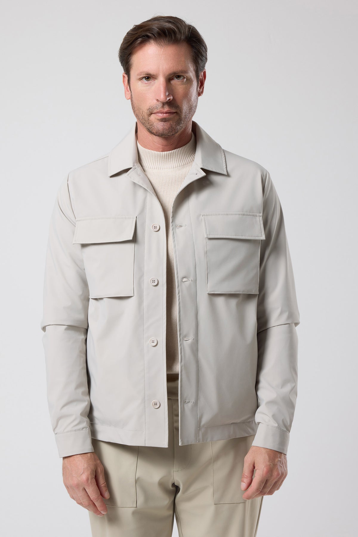 Çift Cepli Gömlek Ceket - CKT-5052-BEIGE-S - CKT-5052-BEIGE-S_8