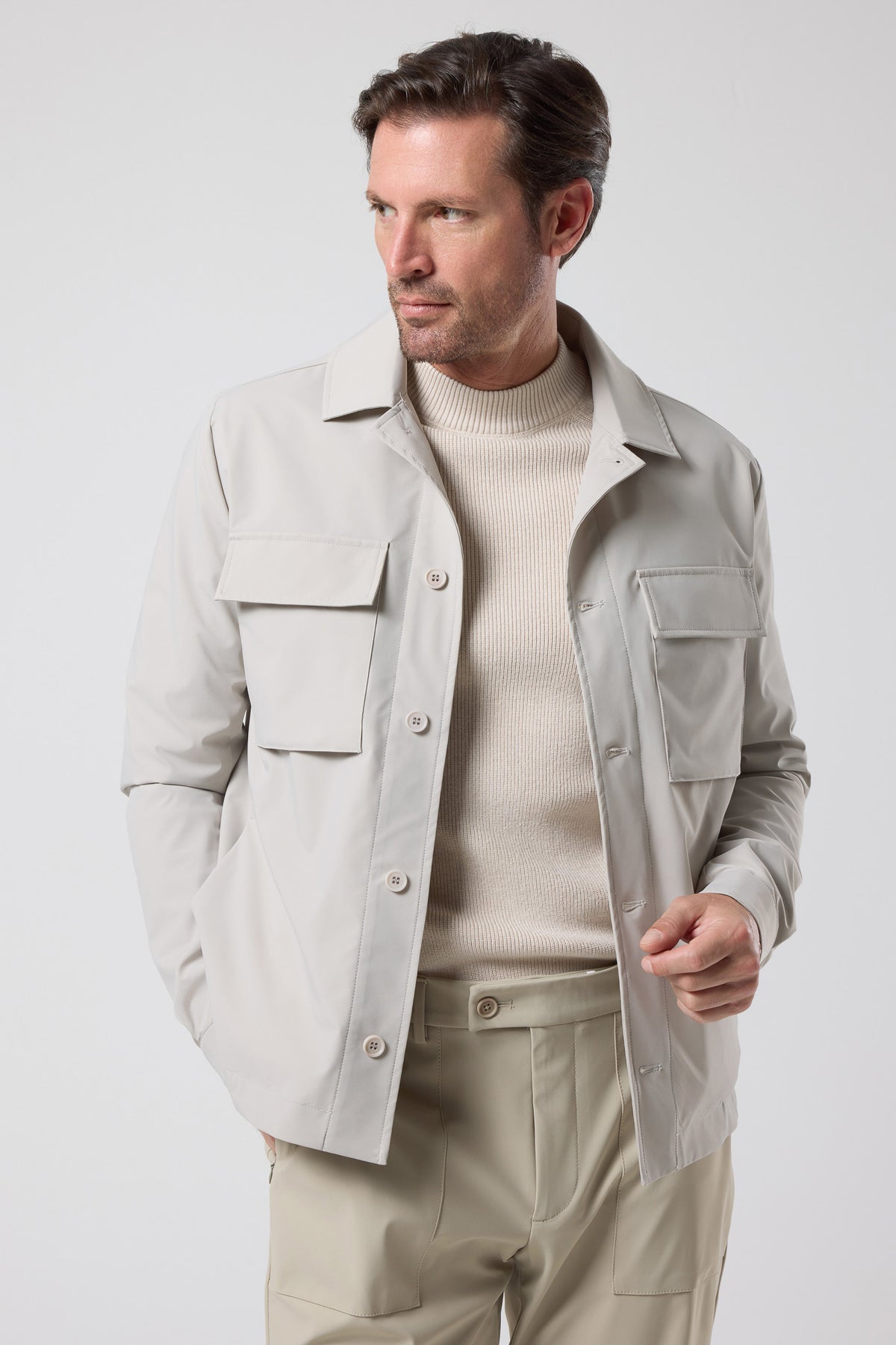 Çift Cepli Gömlek Ceket - CKT-5052-BEIGE-S - CKT-5052-BEIGE-S_9