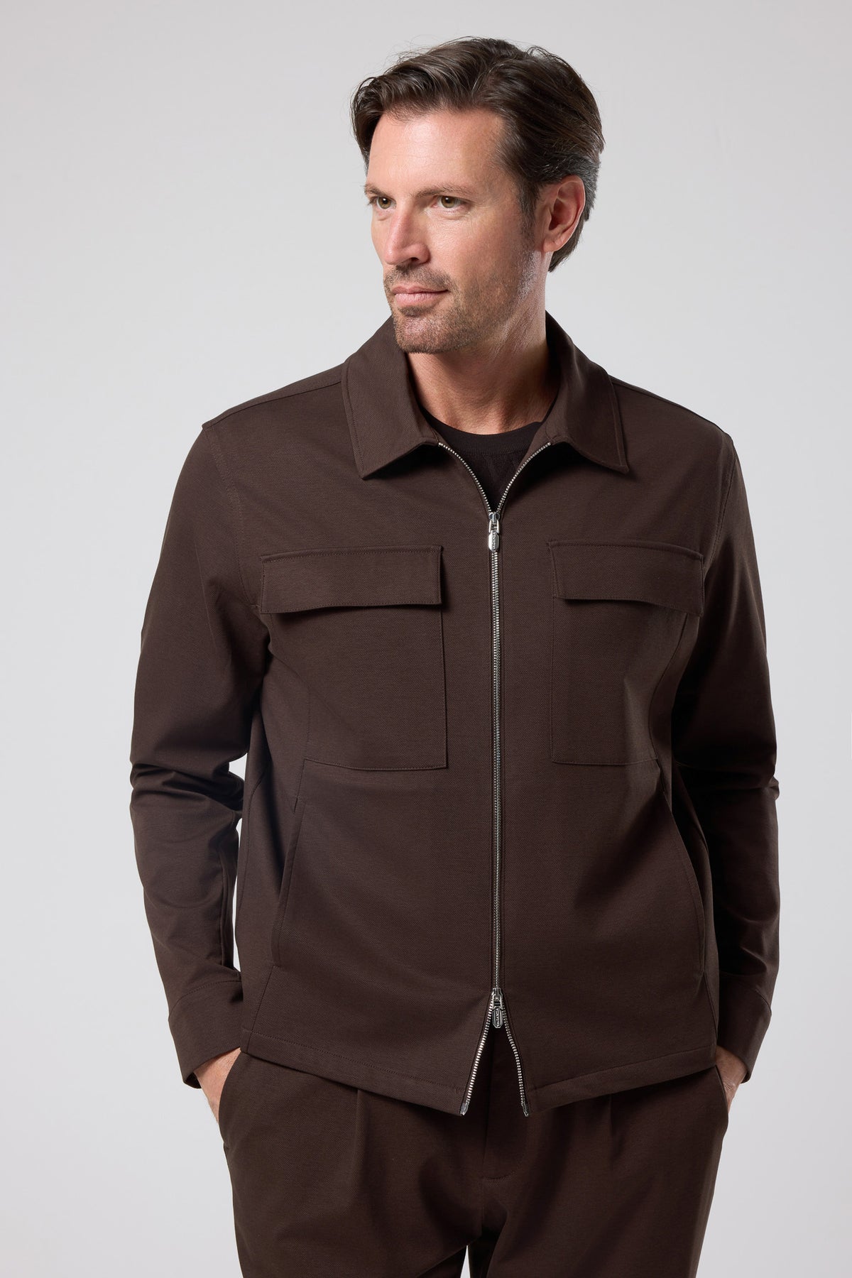 Fermuarlı Cep Detaylı Ceket - CKT-5053-BEIGE-S - CKT-5053-BEIGE-S_21