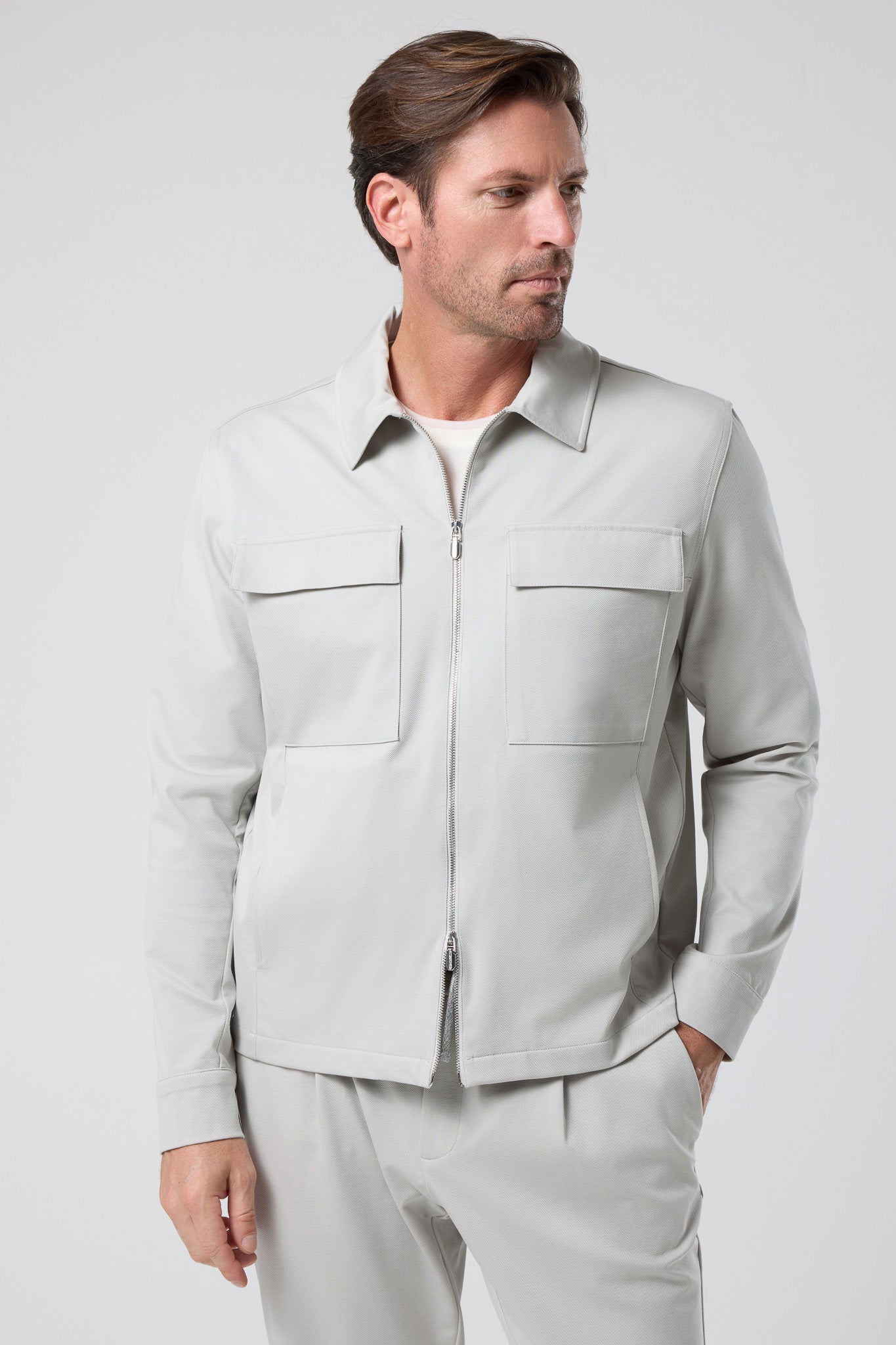 Fermuarlı Cep Detaylı Ceket - CKT-5053-BEIGE-S - CKT-5053-BEIGE-S_29