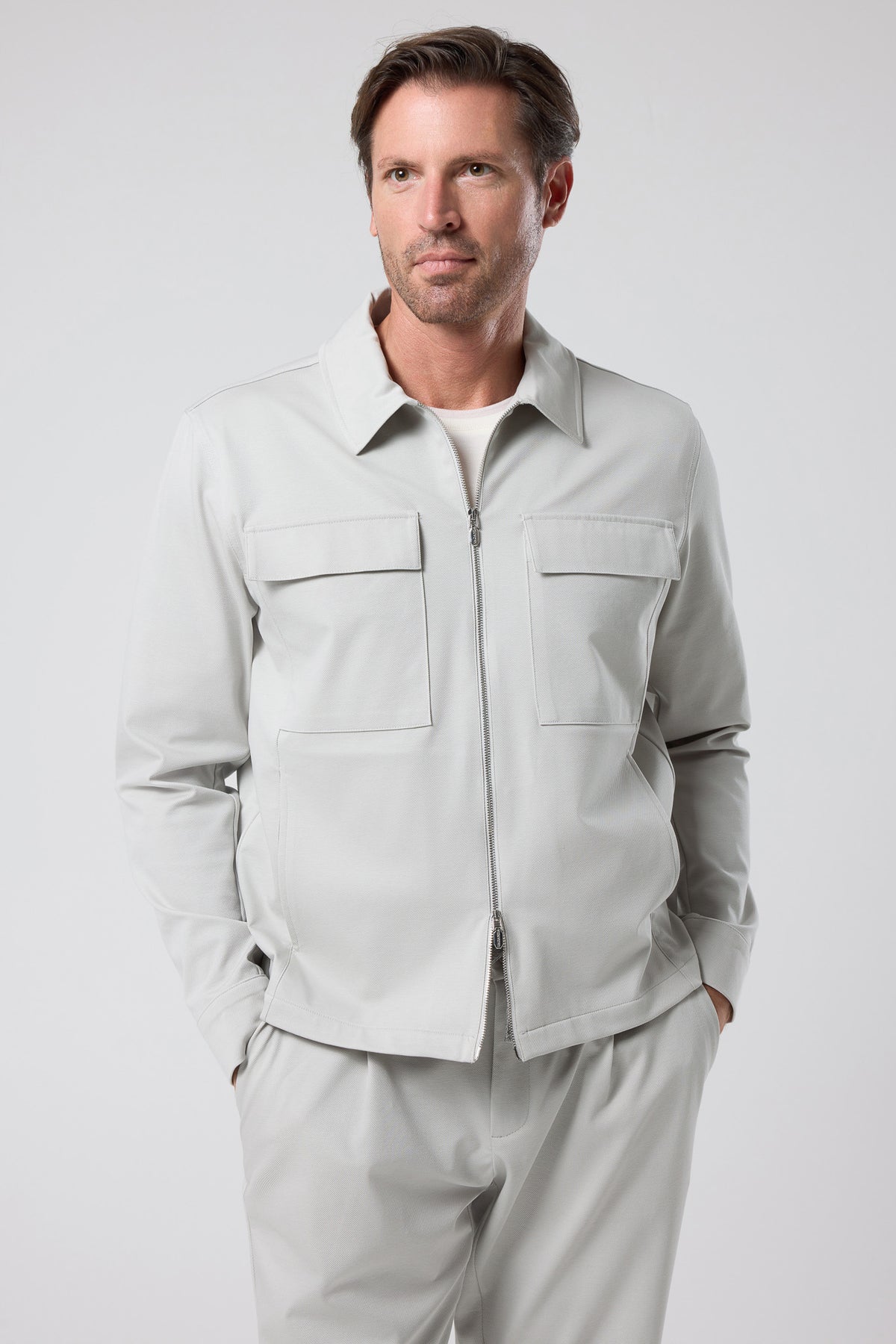 Fermuarlı Cep Detaylı Ceket - CKT-5053-BEIGE-S - CKT-5053-BEIGE-S_30