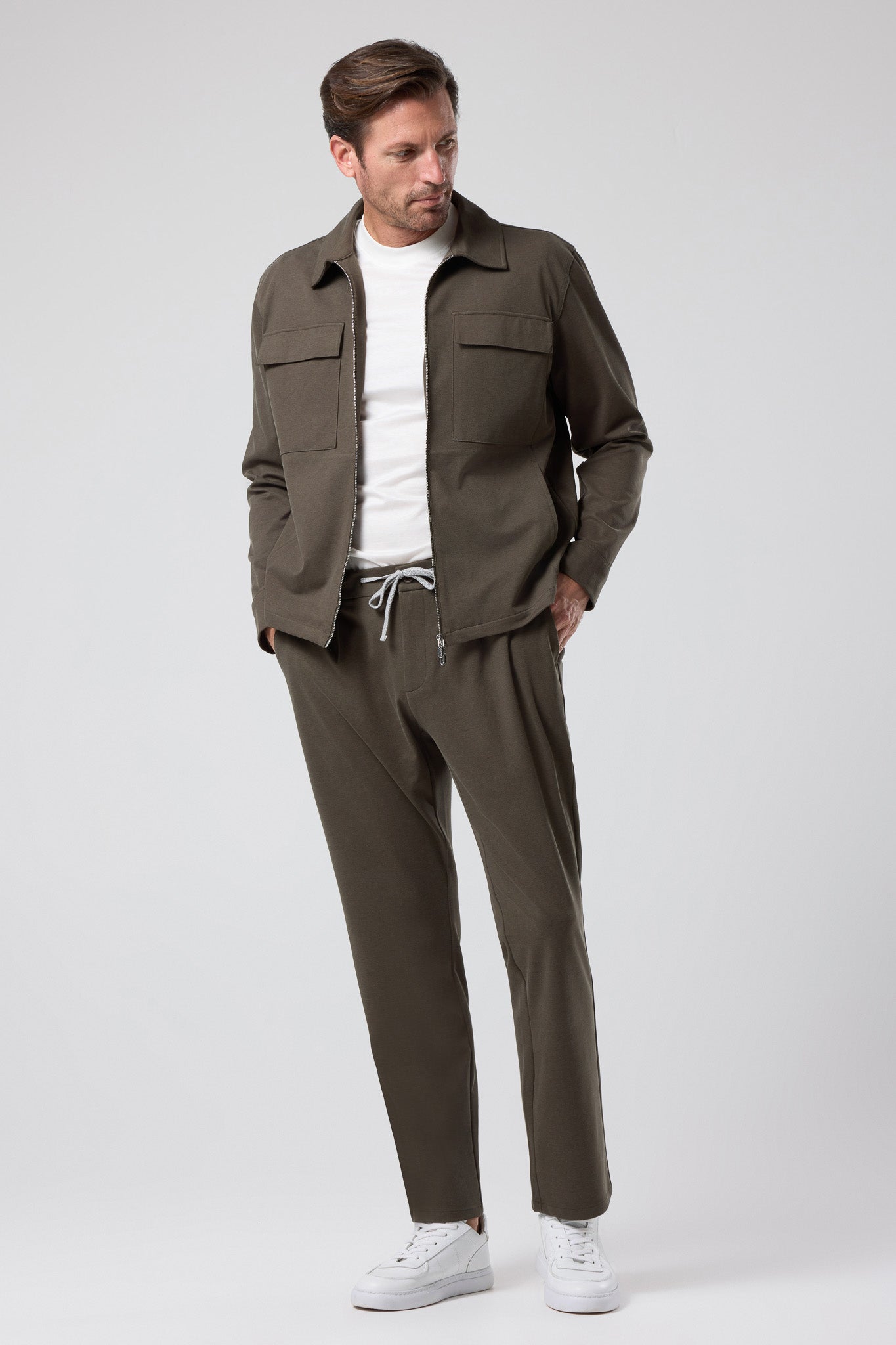Fermuarlı Cep Detaylı Ceket - CKT-5053-BEIGE-S - CKT-5053-BEIGE-S_42