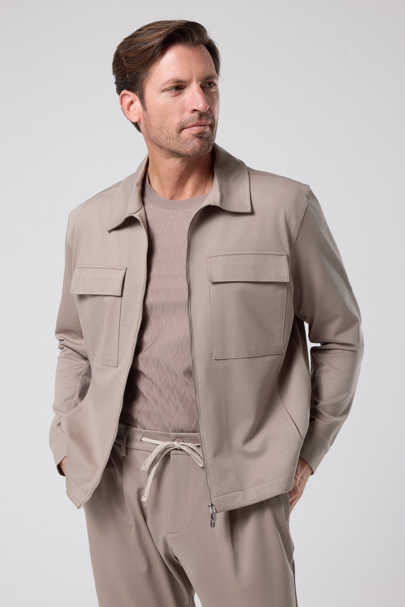 Fermuarlı Cep Detaylı Ceket - CKT-5053-BEIGE-S - CKT-5053-BEIGE-S_52