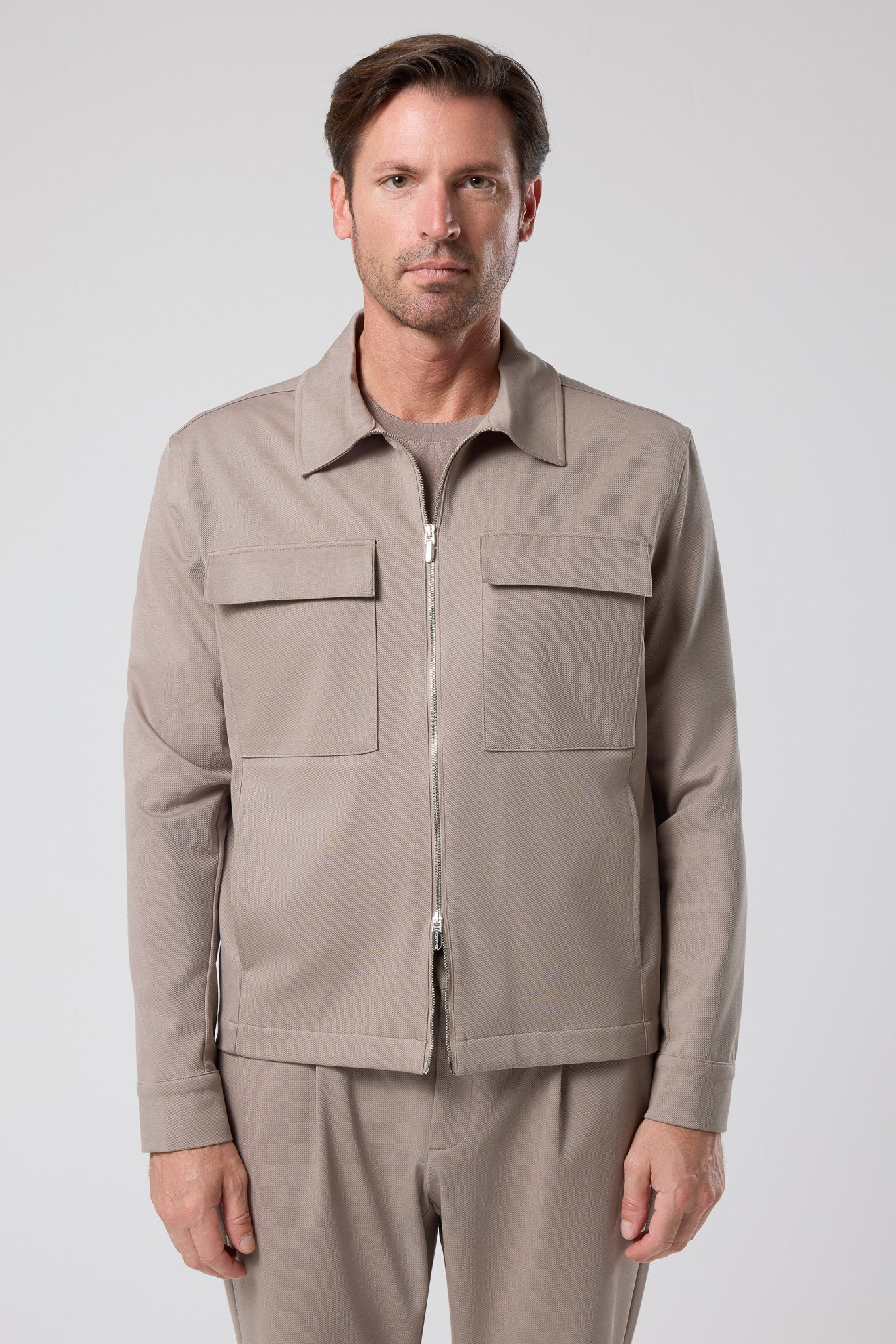Fermuarlı Cep Detaylı Ceket - CKT-5053-BEIGE-S - CKT-5053-BEIGE-S_56
