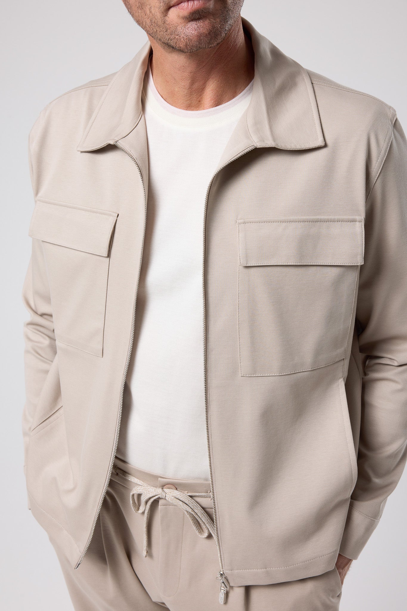 Fermuarlı Cep Detaylı Ceket - CKT-5053-BEIGE-S - CKT-5053-BEIGE-S_71