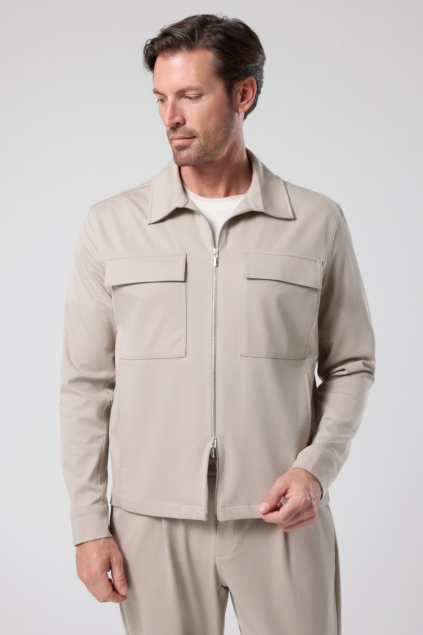 Fermuarlı Cep Detaylı Ceket - CKT-5053-BEIGE-S - CKT-5053-BEIGE-S_76