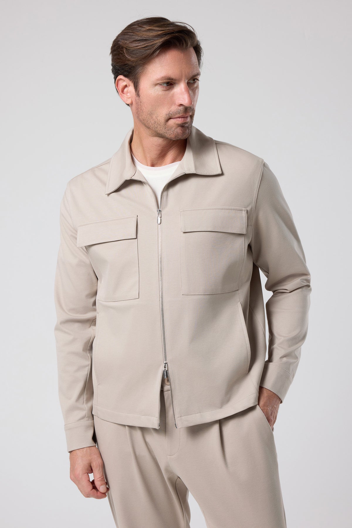 Fermuarlı Cep Detaylı Ceket - CKT-5053-BEIGE-S - CKT-5053-BEIGE-S_78