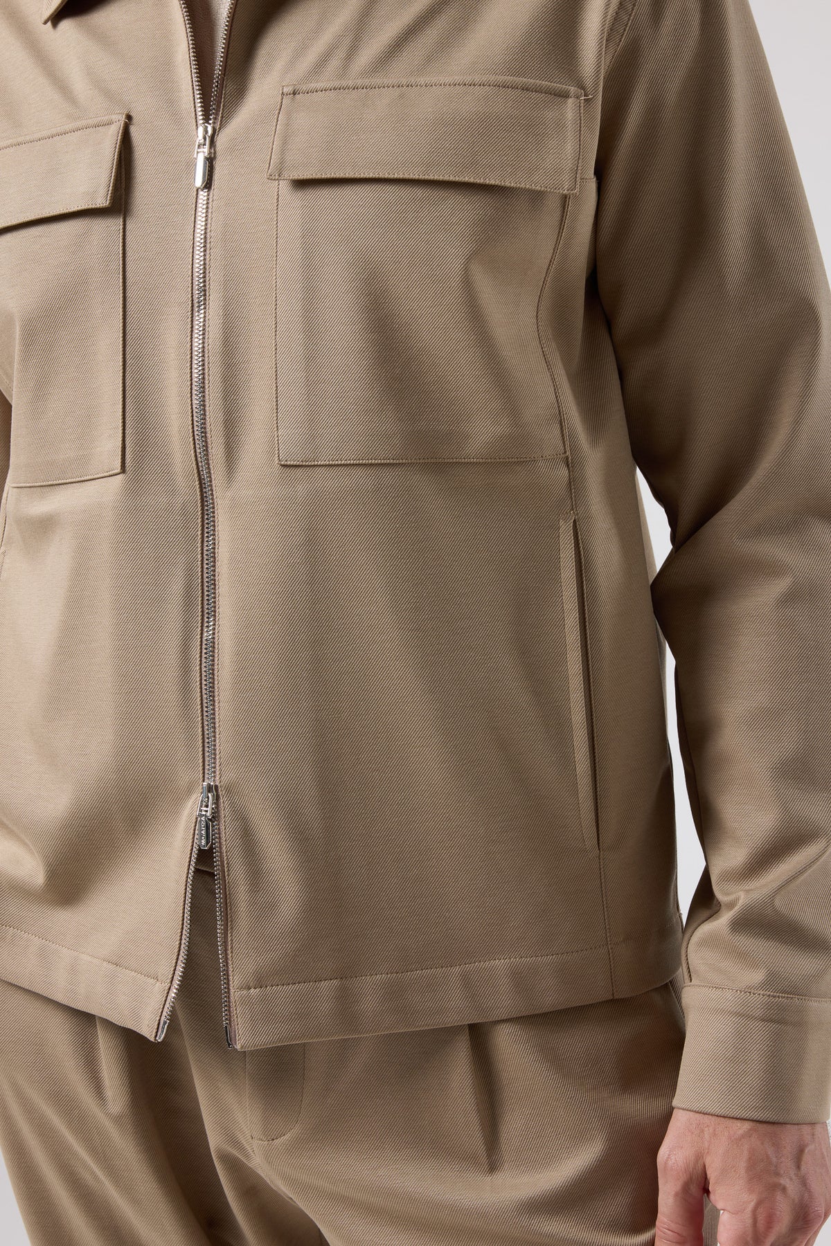 Fermuarlı Cep Detaylı Ceket - CKT-5053-BEIGE-S - CKT-5053-BEIGE-S_7