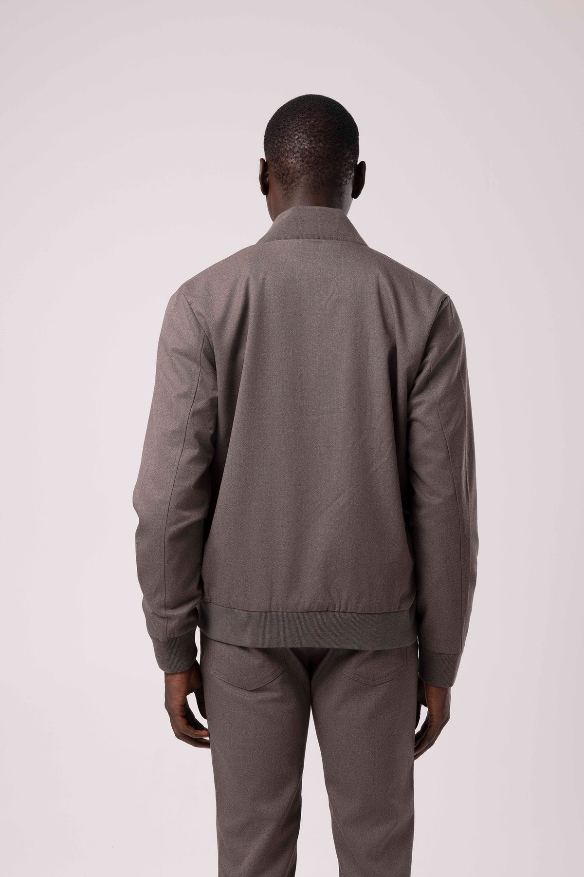 Stand Collar Zip-Up Bomber Jacket