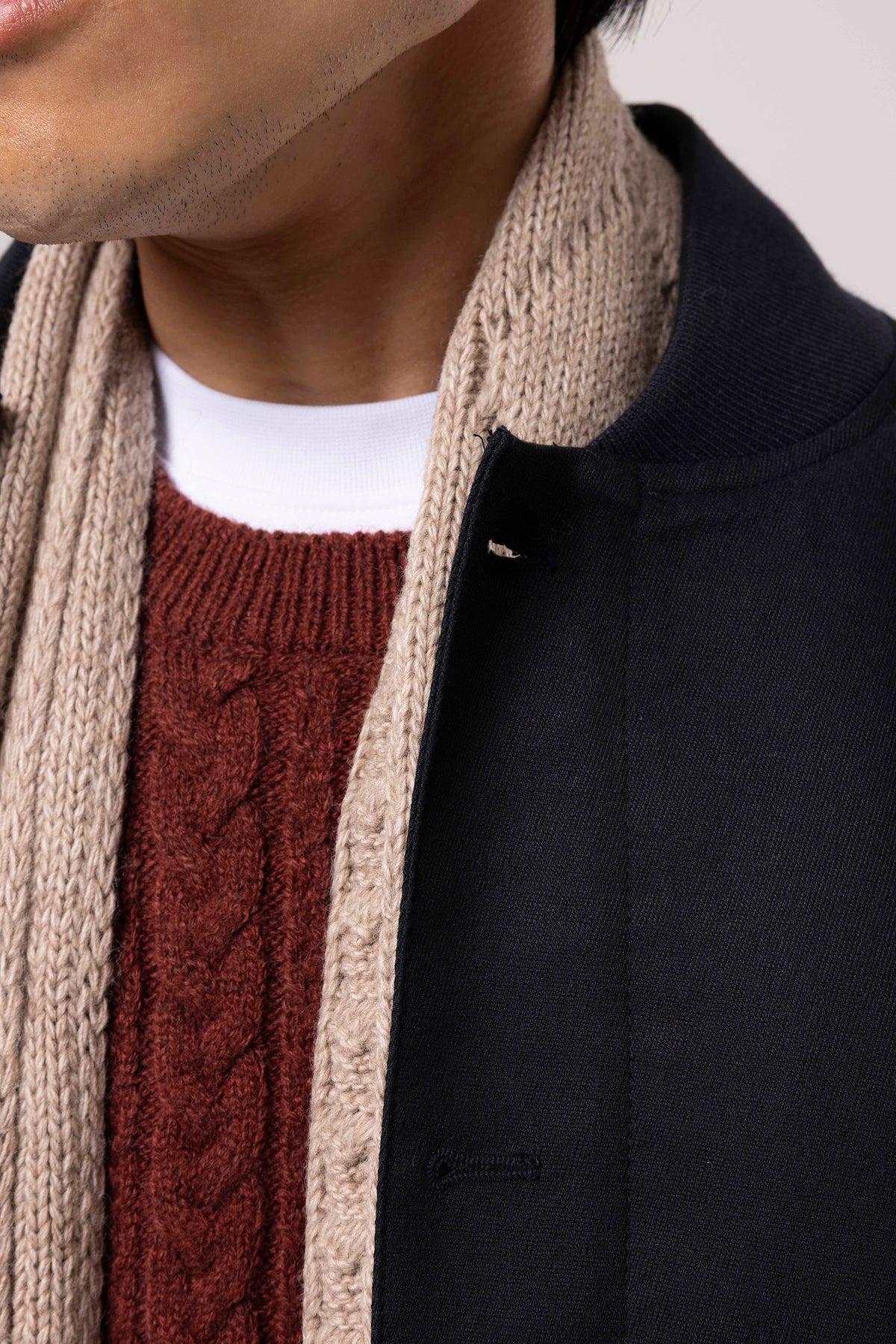 Stand Collar Zip-Up Bomber Jacket