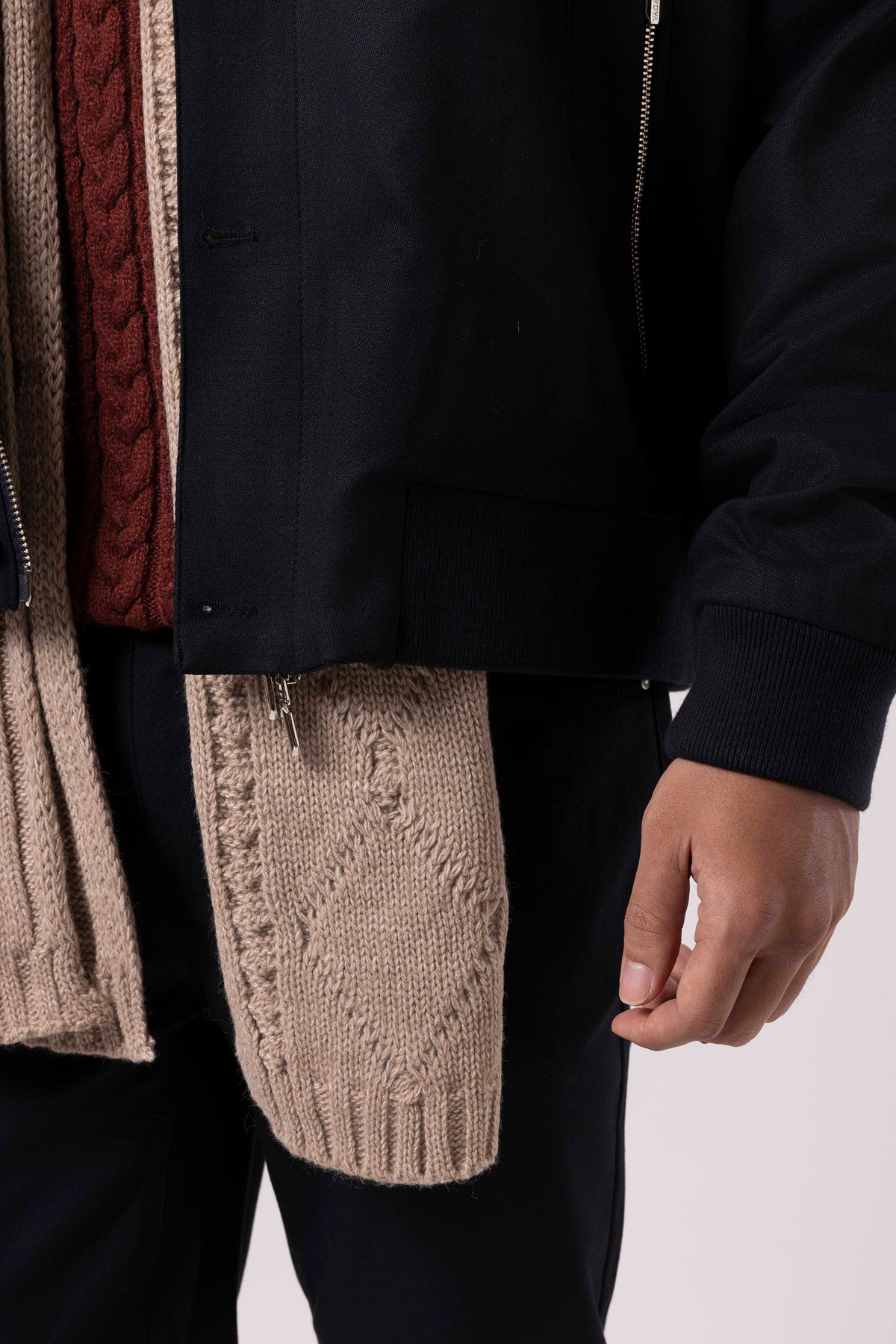 Stand Collar Zip-Up Bomber Jacket