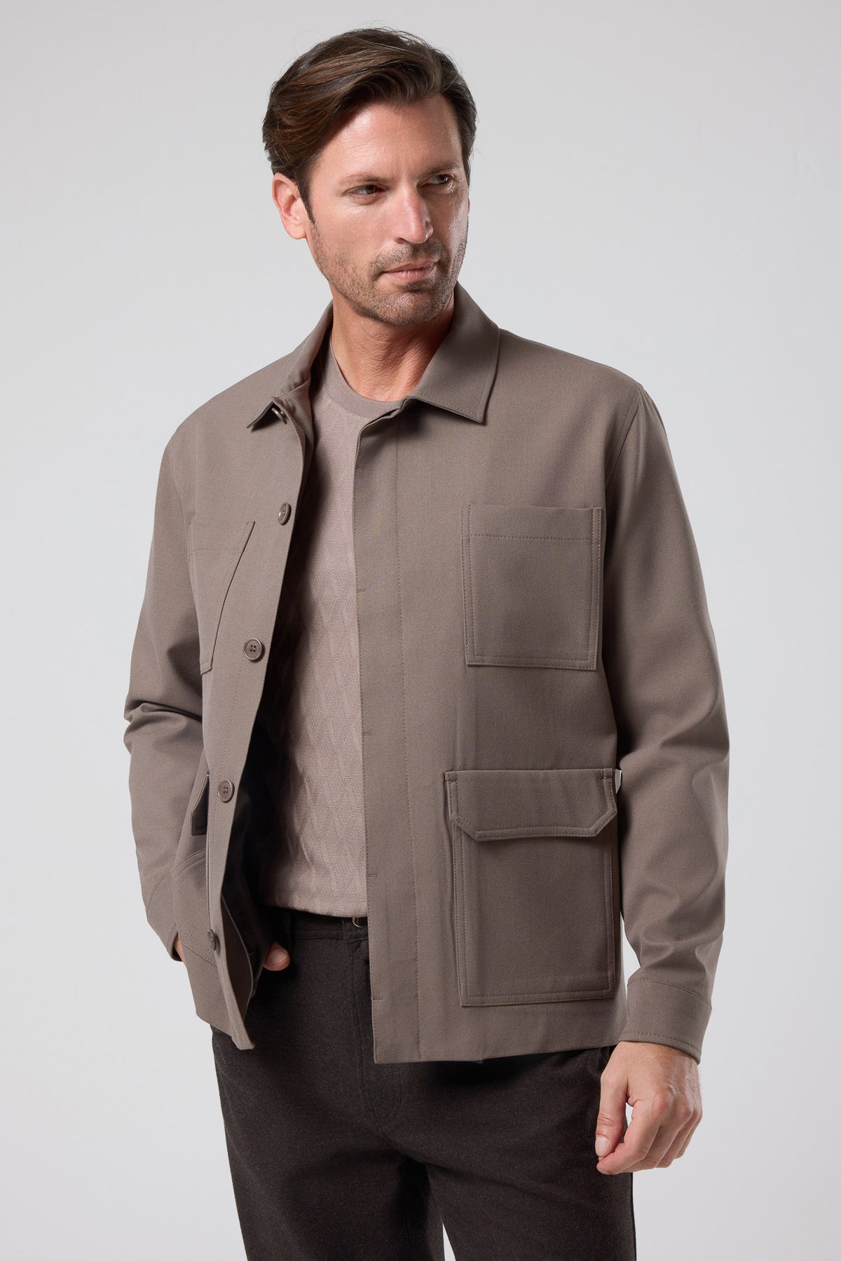 Çok Cepli Gömlek Ceket - CKT-5061-BEIGE-S - CKT-5061-BEIGE-S_27