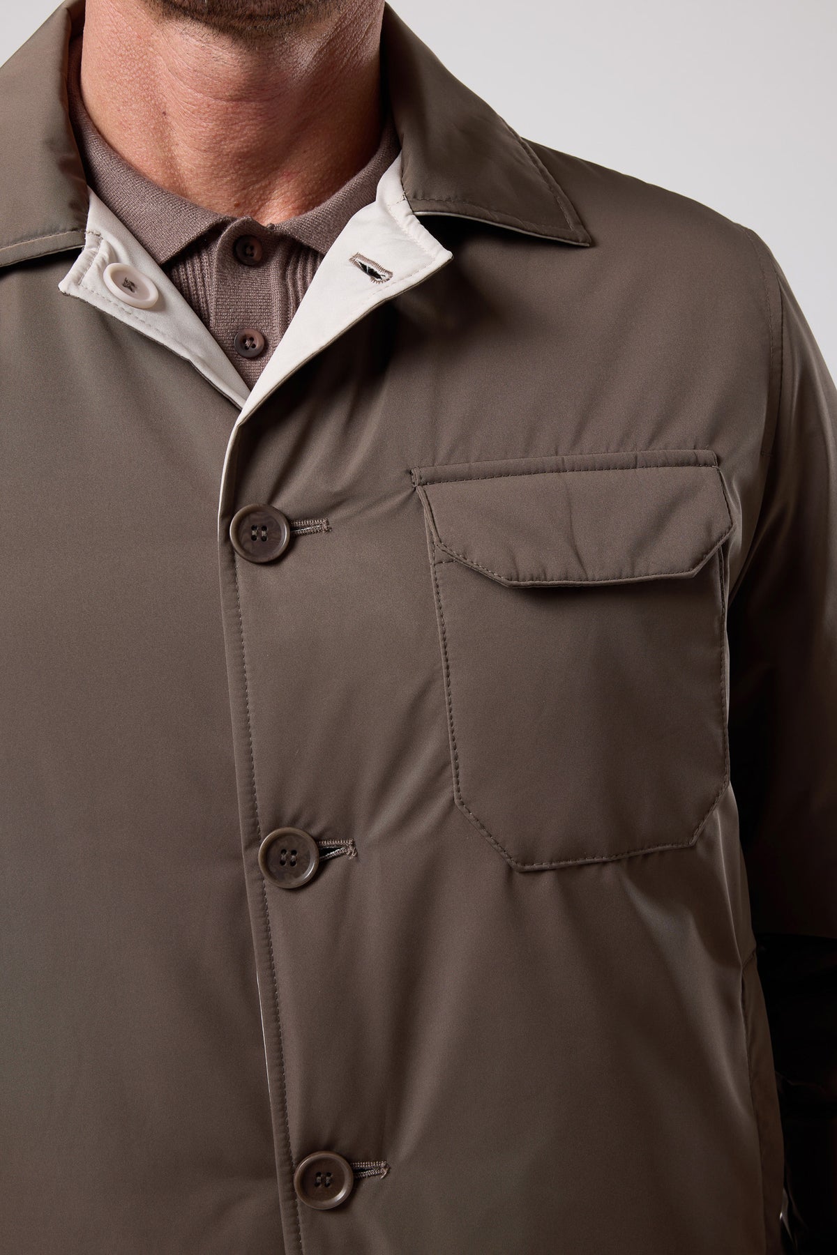 Kapak Cepli Düğmeli Ceket - CKT-5063-BROWN-S - CKT-5063-BROWN-S_10