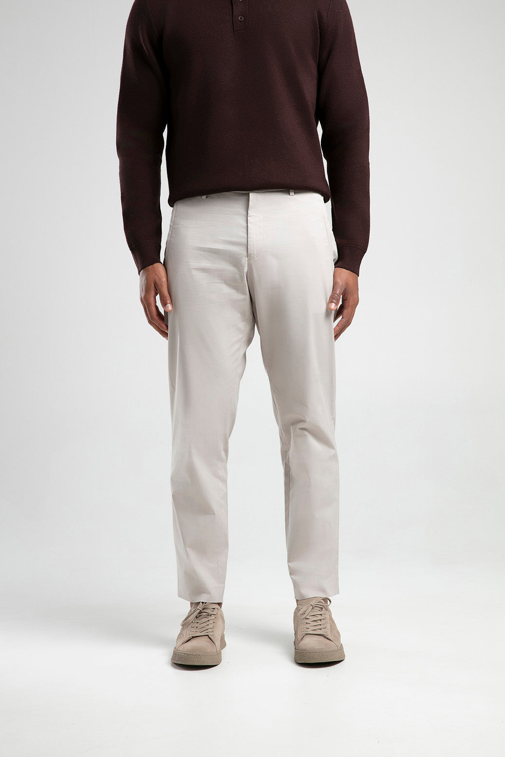 Modern Kesim Bilek Boyu Erkek Pantolon - Beige
