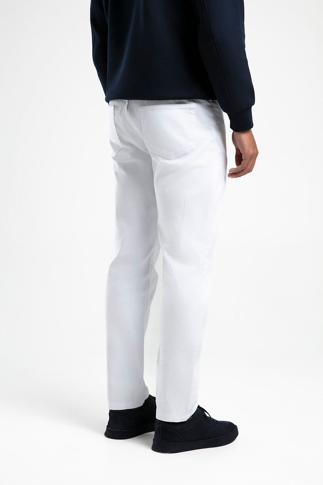 Slim Fit Beş Cep Erkek Pantolon - Beyaz
