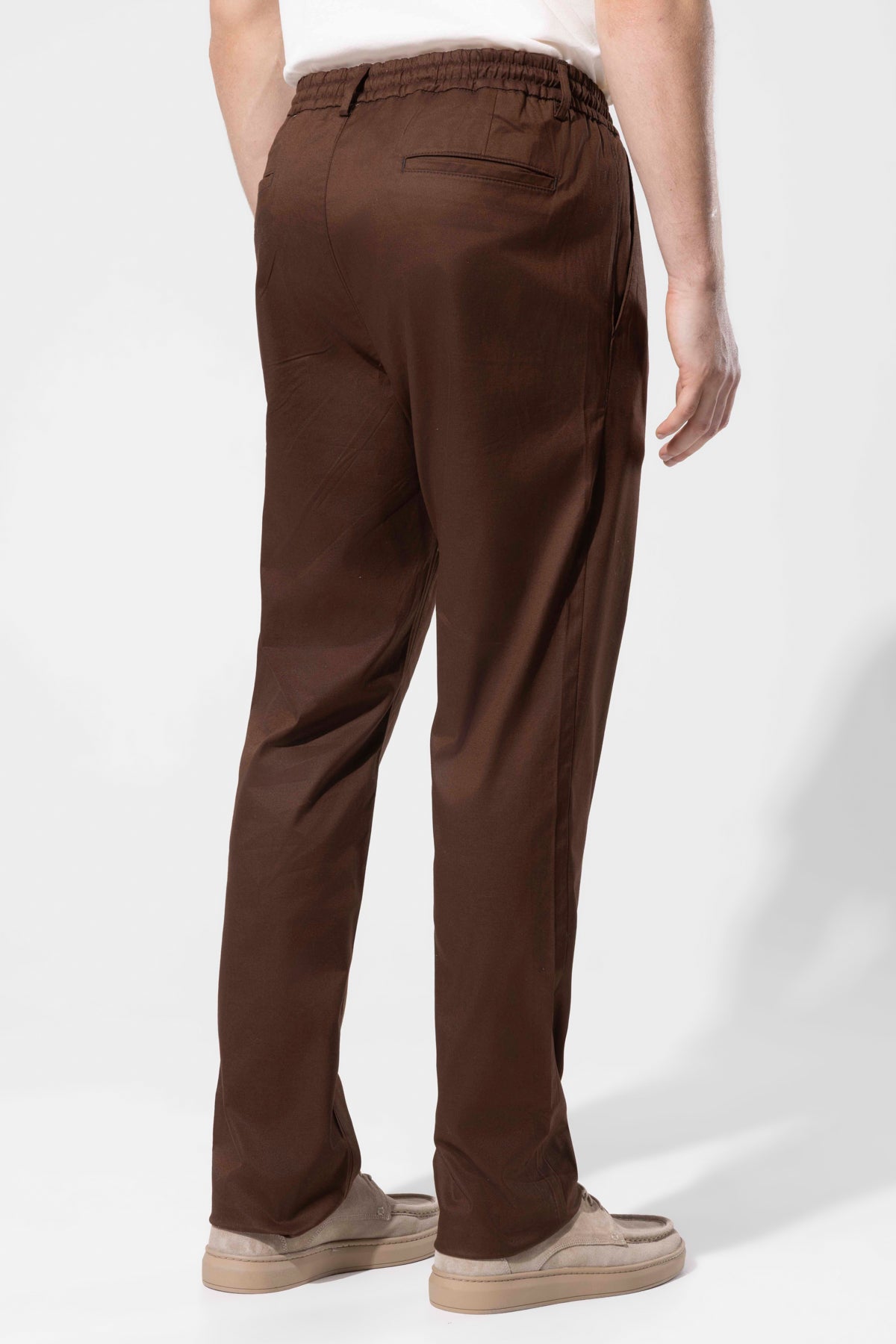 Men's Cotton Blend Lace-Up Trousers