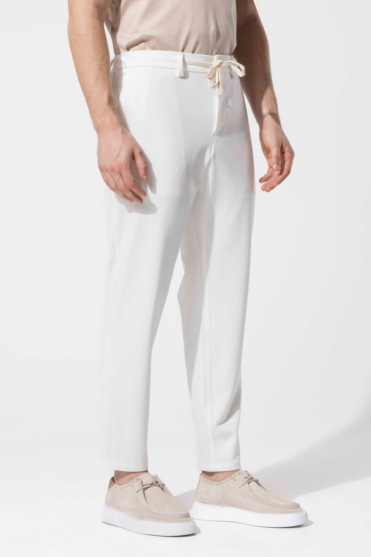Rayon Karışımlı Bağcıklı Erkek Pantolon