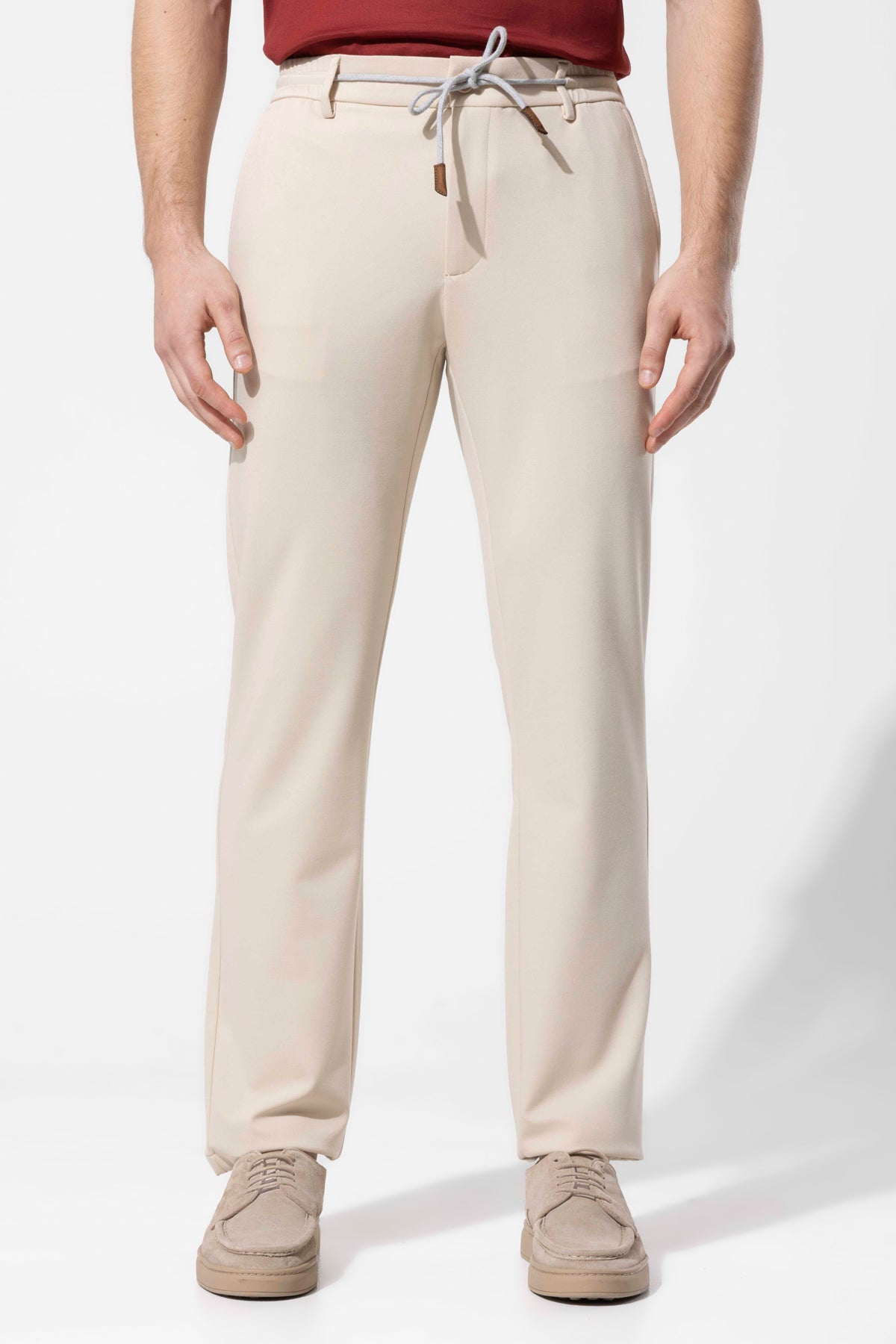 Bağcıklı Bel Detaylı Rayon Karışımlı Erkek Pantolon