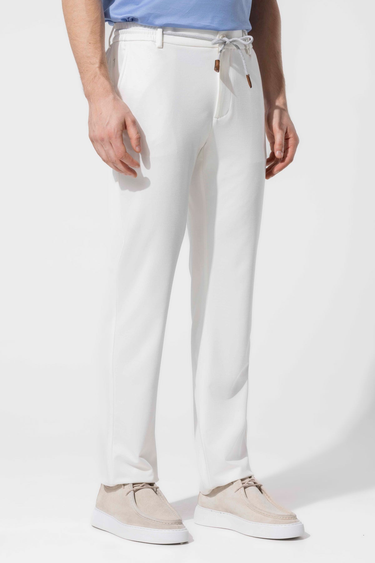 Bağcıklı Bel Detaylı Rayon Karışımlı Erkek Pantolon