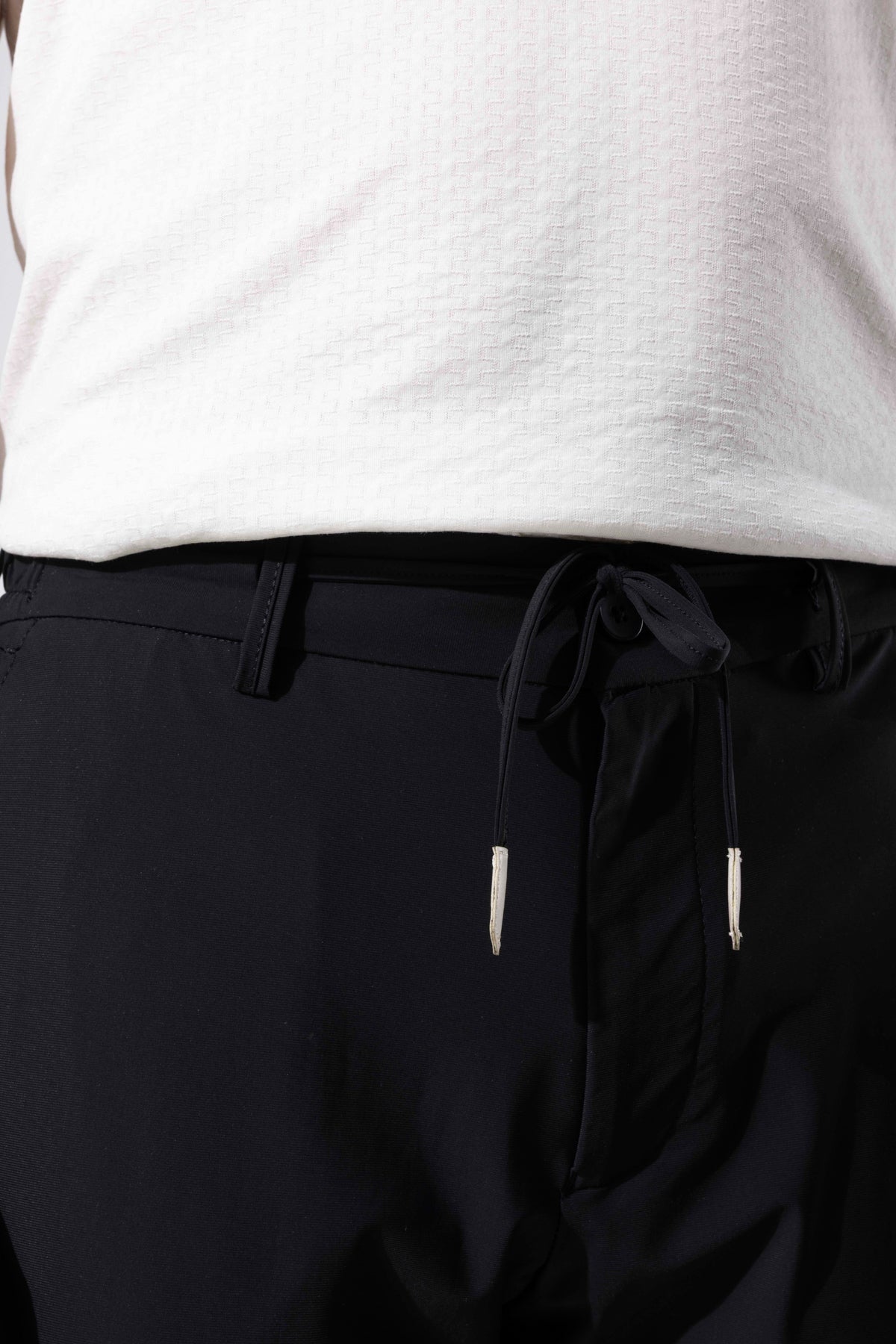 Men's Polyamide Blend Trousers with Elastic Waist