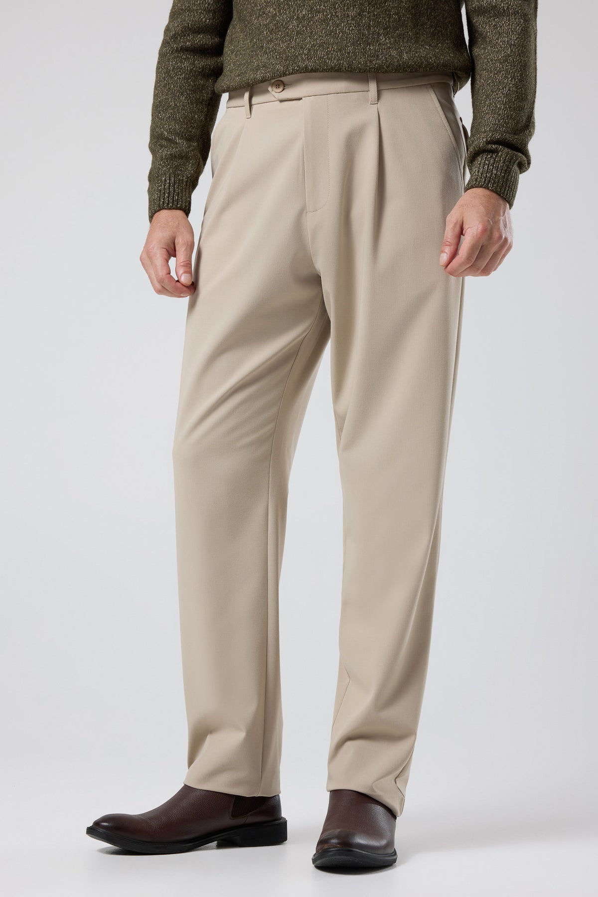 Pileli Klasik Pantolon - PNT-6091-BEIGE-30 - PNT-6091-BEIGE-30_1