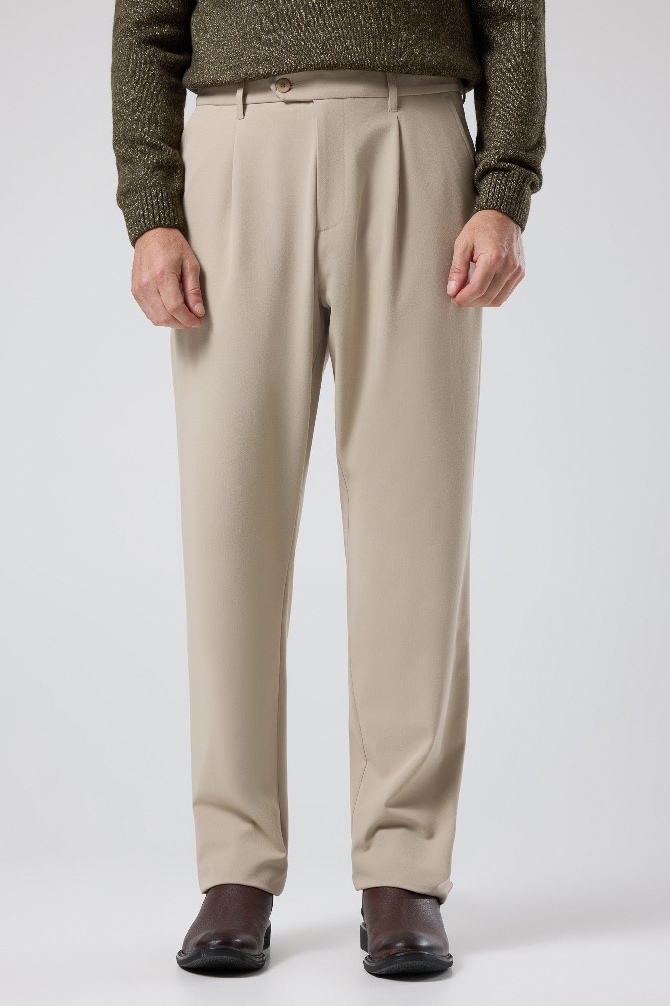 Pileli Klasik Pantolon - PNT-6091-BEIGE-30